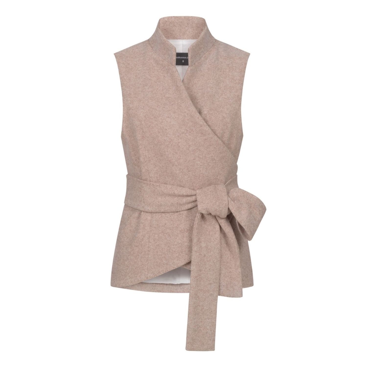 Marianna Déri Women's White / Brown Beige Wrap Vest In Multi