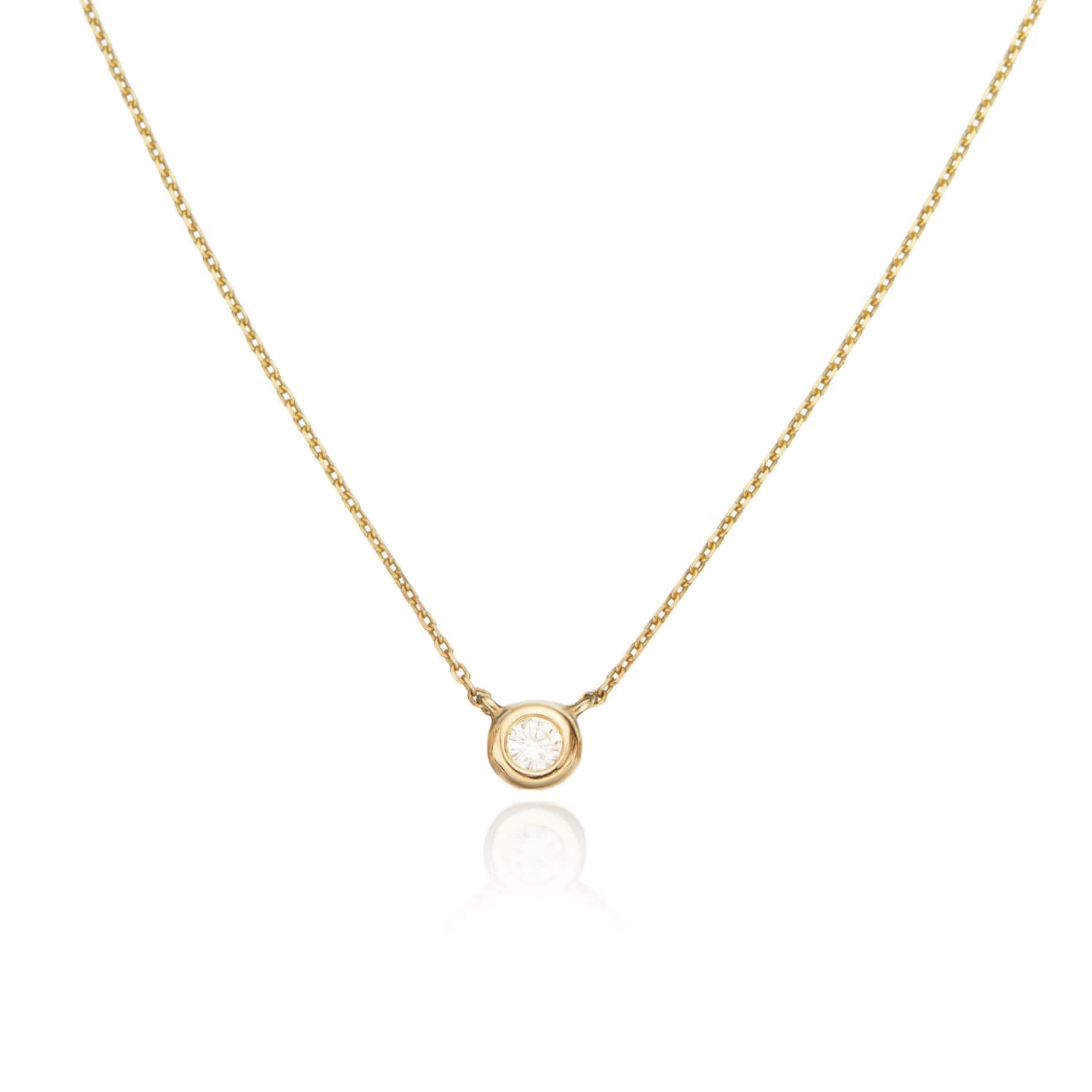 Yellow Gold Floating Diamond Necklace Collection — Cindy Ensor Designs