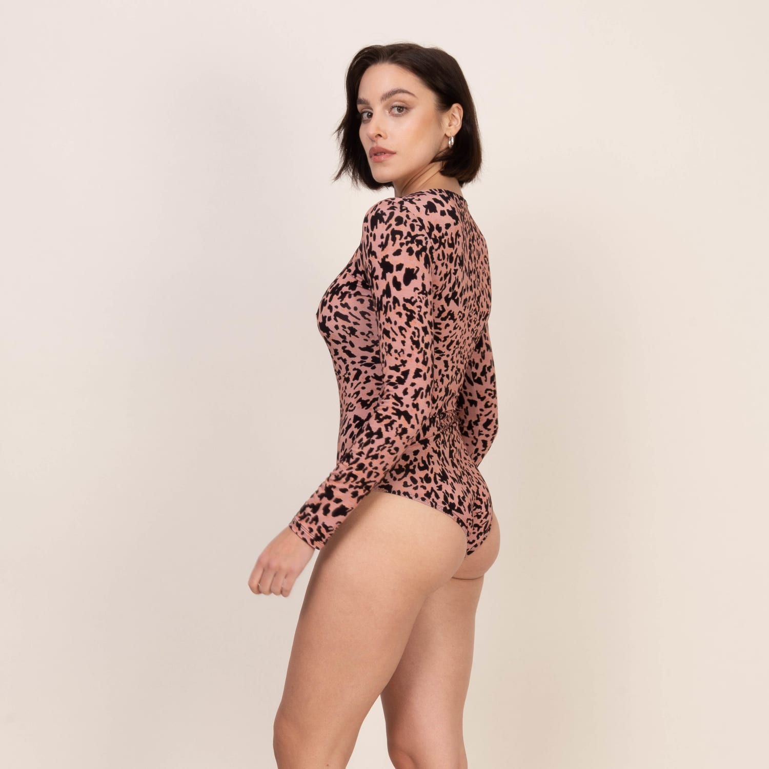 Leopard Print Bodysuit…