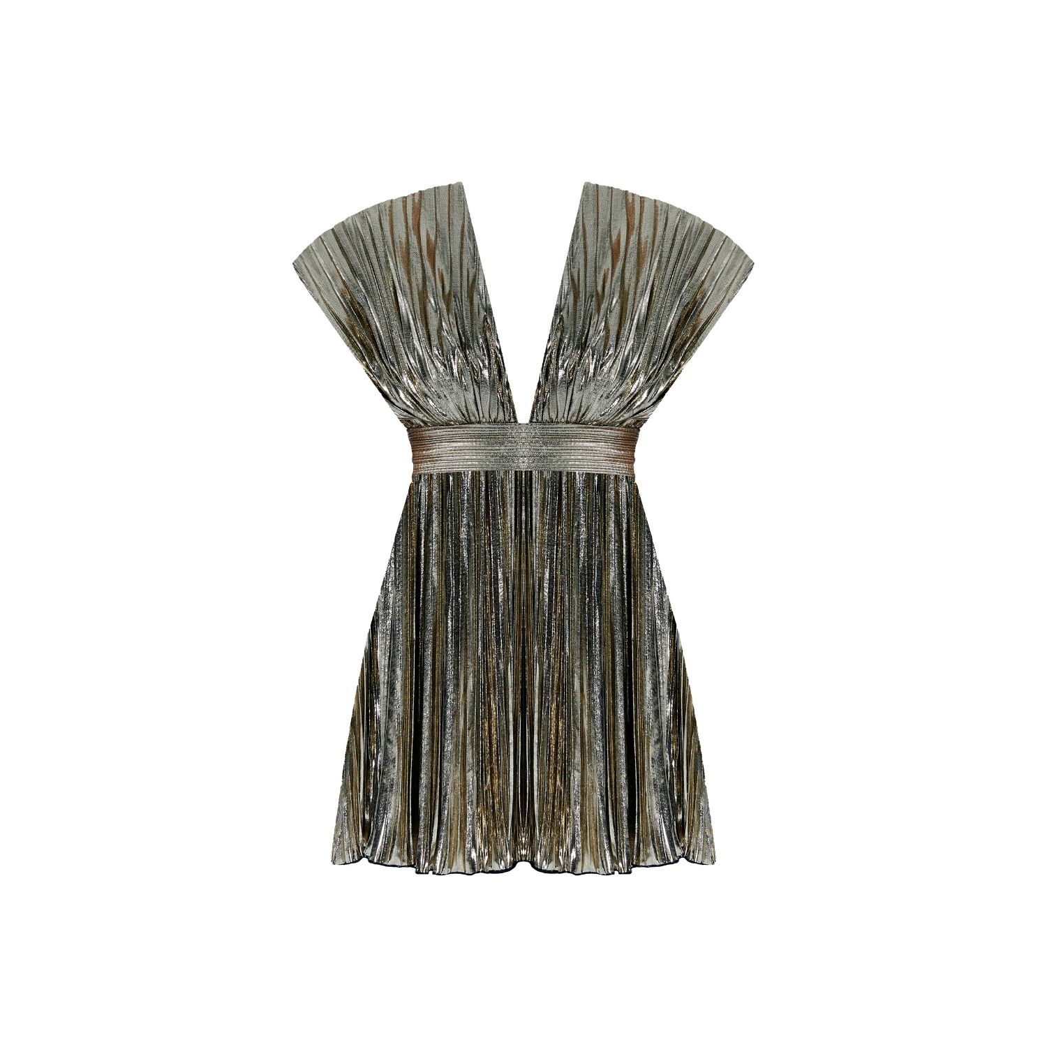 NUR KARAATA WOMEN'S GOLD EDEN MINI DRESS