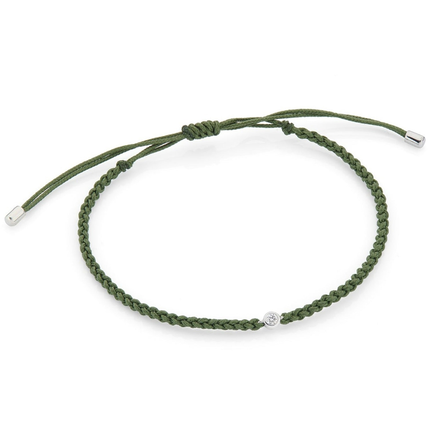 Women’s Diamond Solitaire Friendship Bracelet Green Sterling Silver Zohreh V. Jewellery