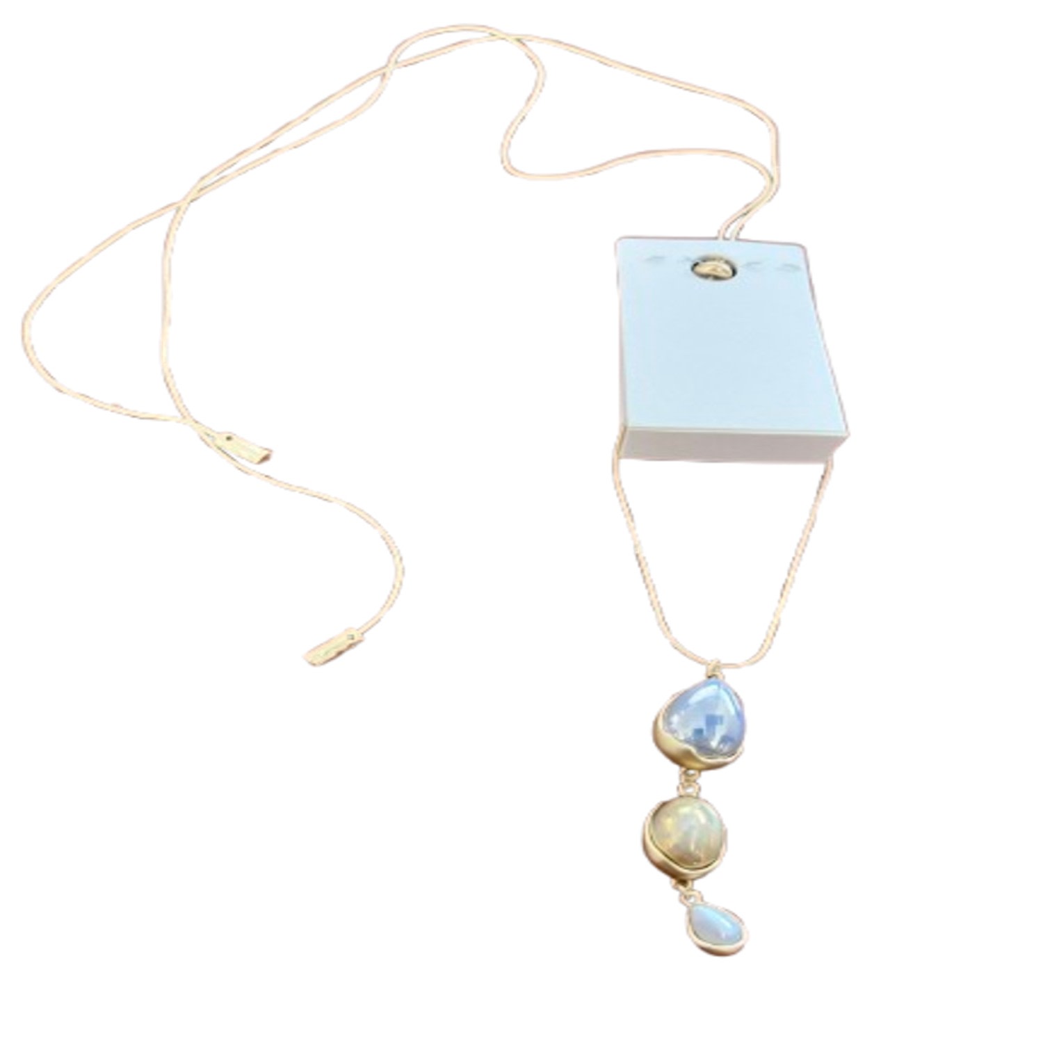 Saachi Women's Gold Triple Glass Orb Dangle Necklace In Gold