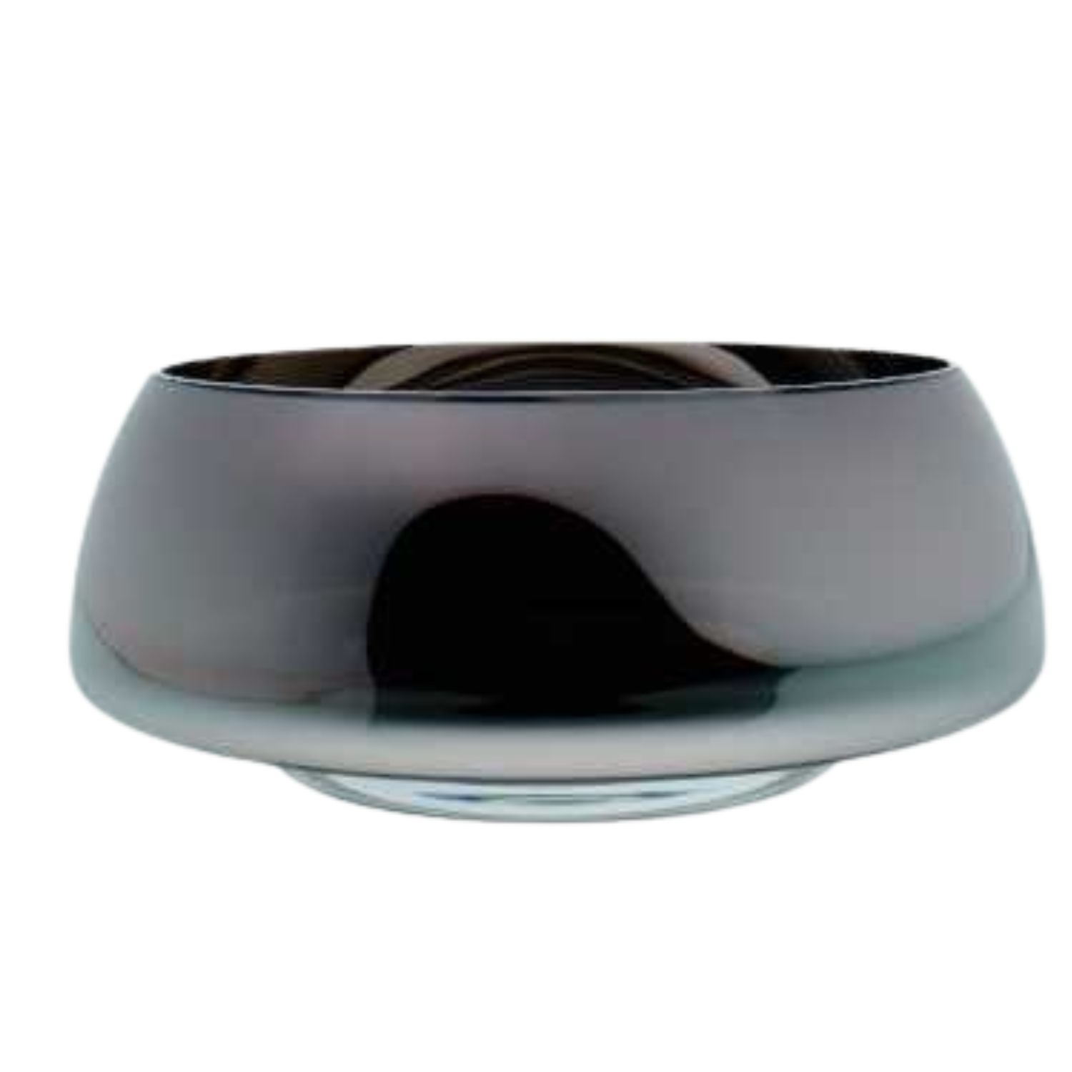 An&angel Silver Deco Jazz Mirror Bowl In Silver