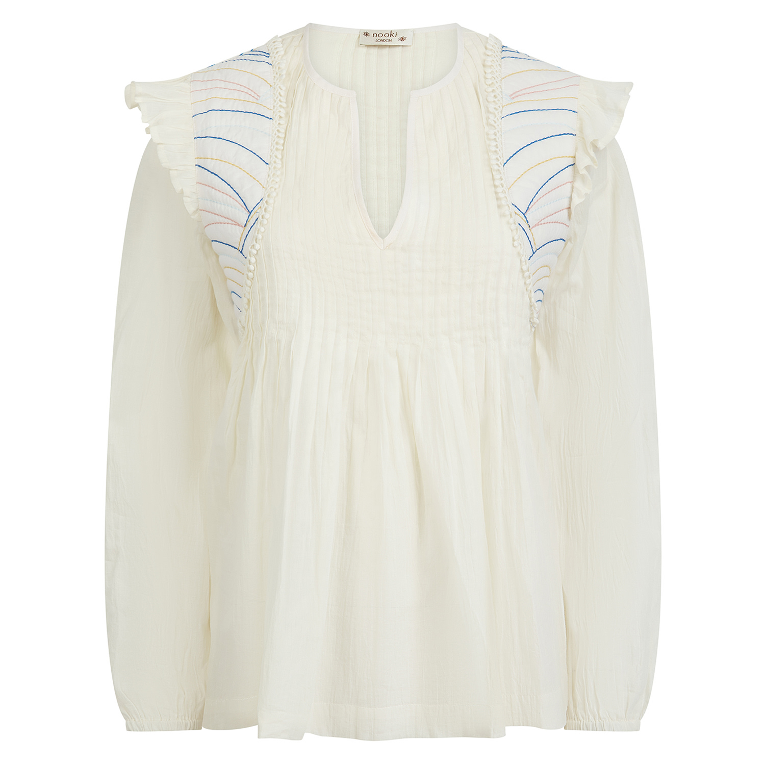 Nooki Design Women's White Arlington Blouse - Cream In White