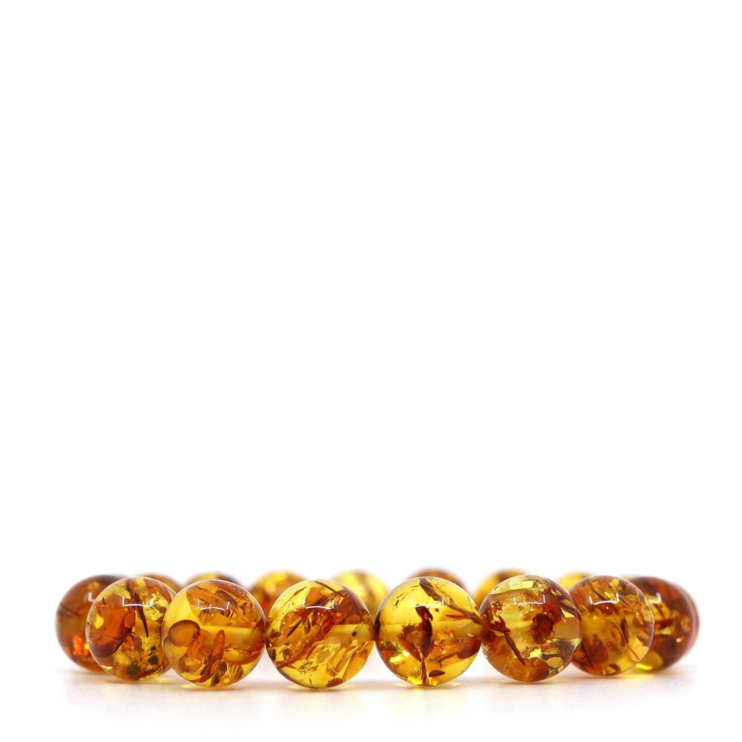 Shar Oke Men's Brown / Gold Baltic Amber Bracelet In Brown