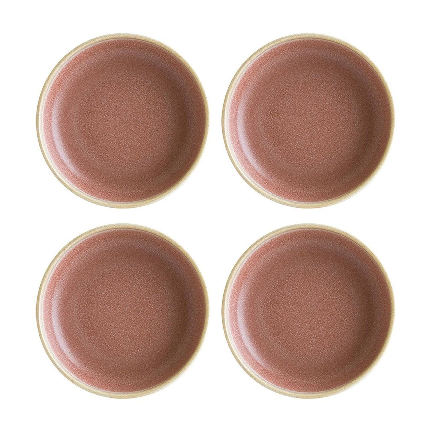 Turgla Home Pink / Purple Pink Pott Bowl Round Pink Porcelain Bowl Set Of Four