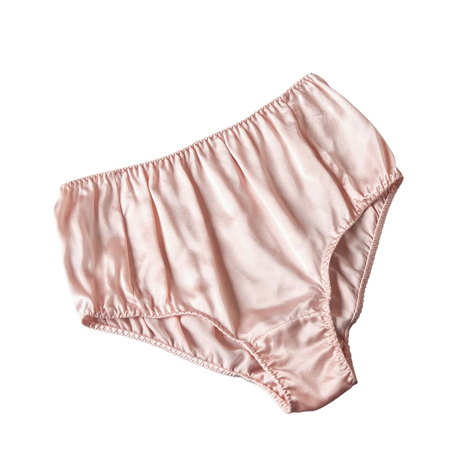 Pure Mulberry Silk French Cut Panties High Waist - Baby Pink, Soft Strokes  Silk