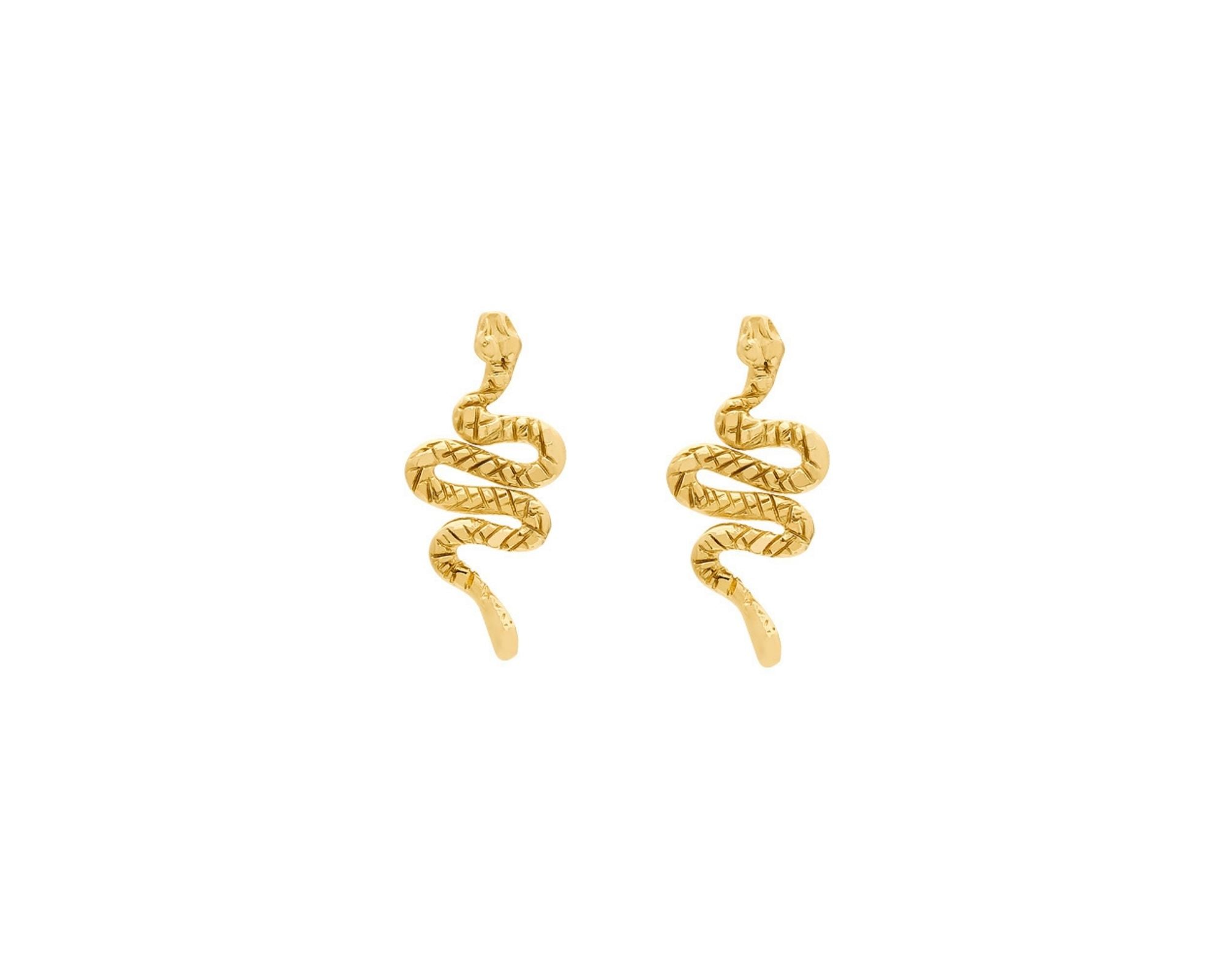 Sophie Simone Designs Women's Gold Earrings Mini Serpentine In Neutral