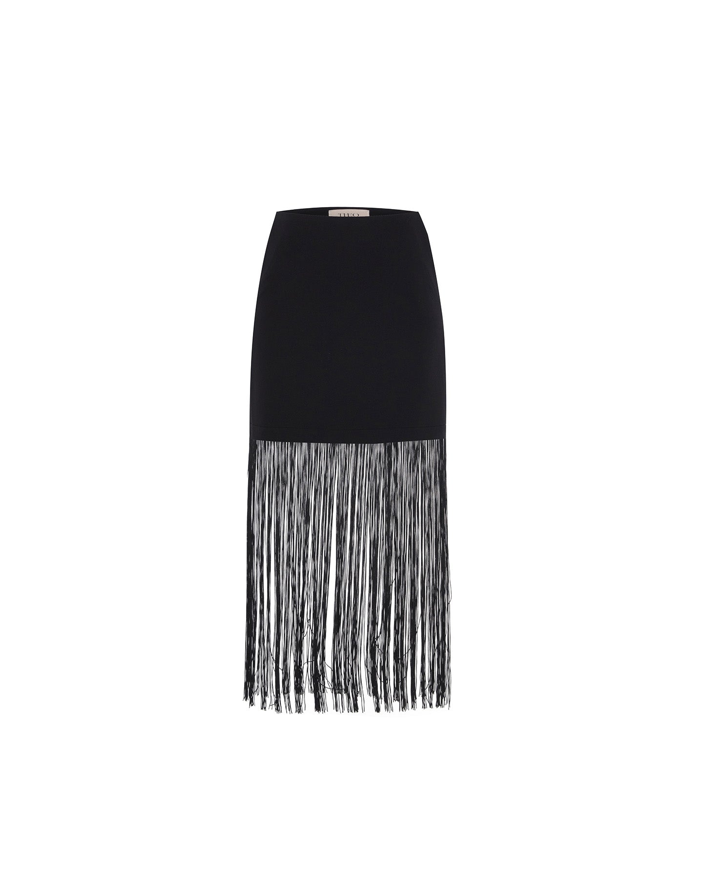 Theo The Label Women's Atlas Fringe Layered Mini Skirt - Black In Black
