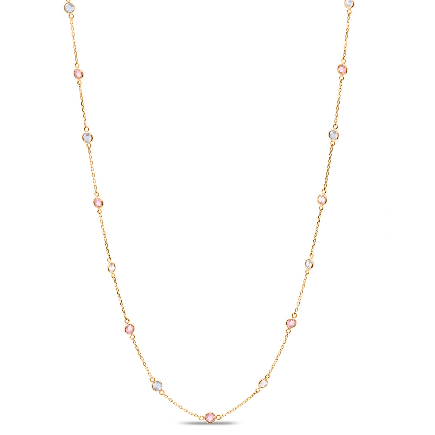 Tresor Collection Women's Multicolor Fin Long Necklace In 18k Rose Gold In Gray