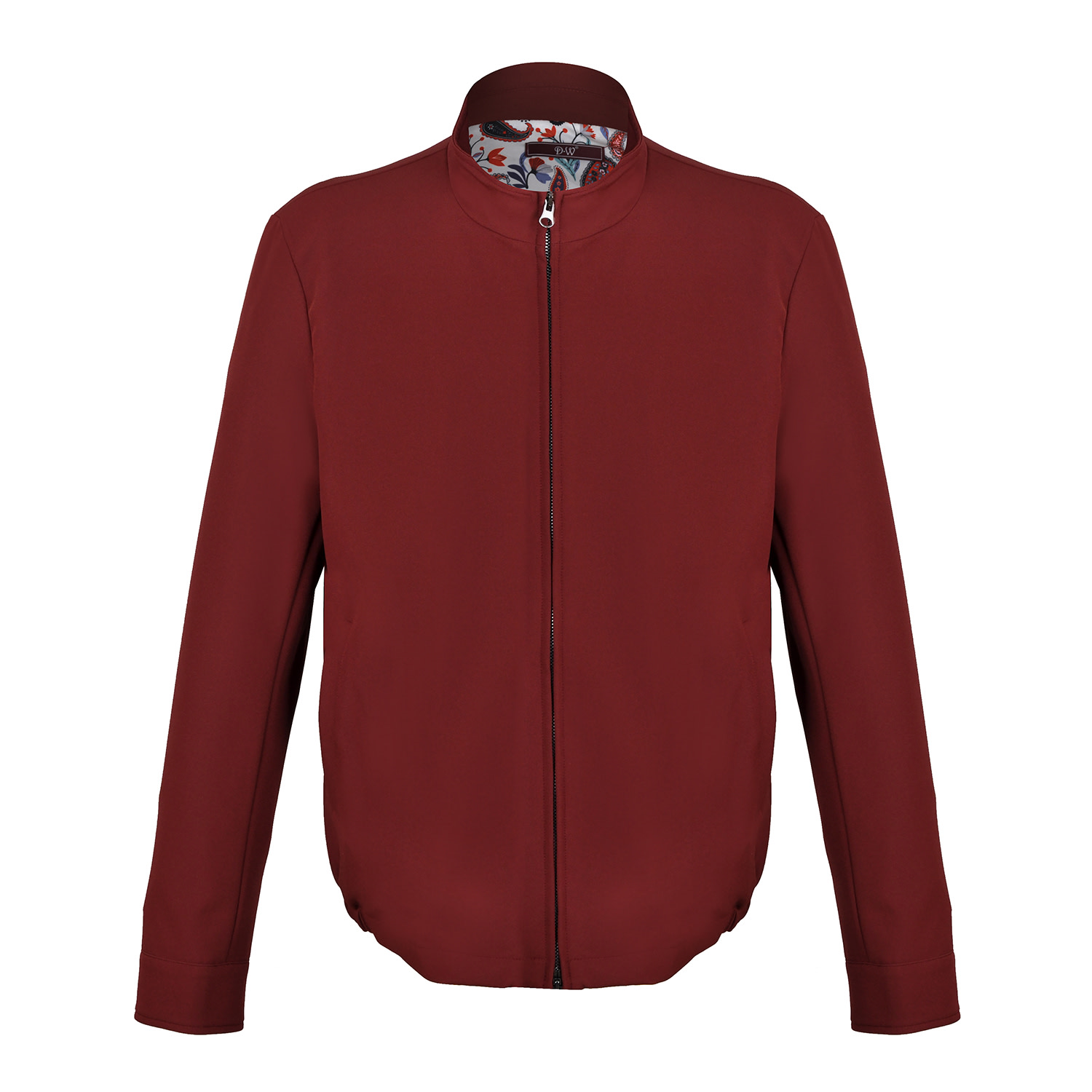 David Wej Men's Red Ashford Relaxed Zip Through Jacket - Burgundy In Red