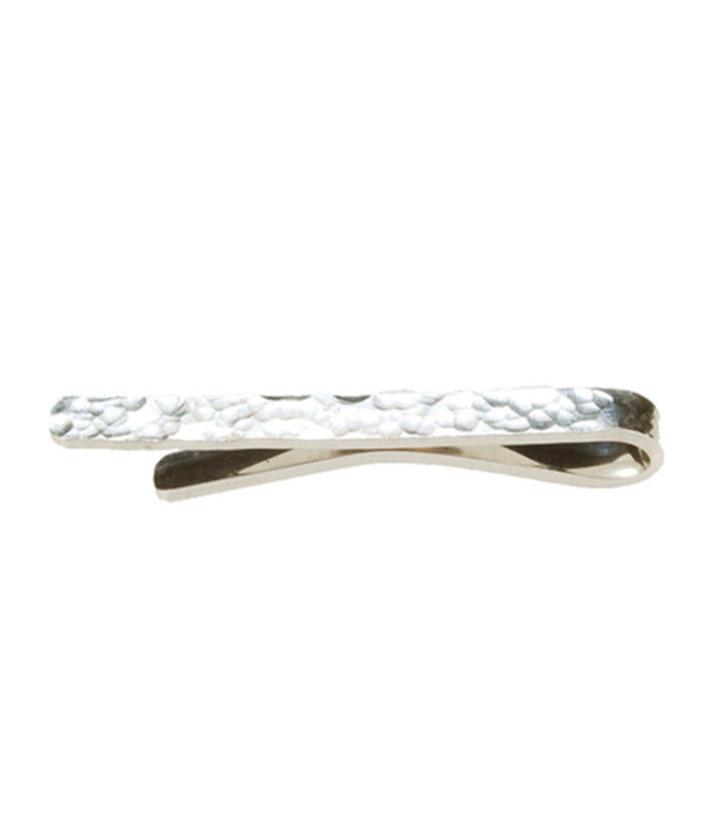 Lori Kaplan Design Mad Men Type Hammered Sterling Silver Tie Clip In Silver