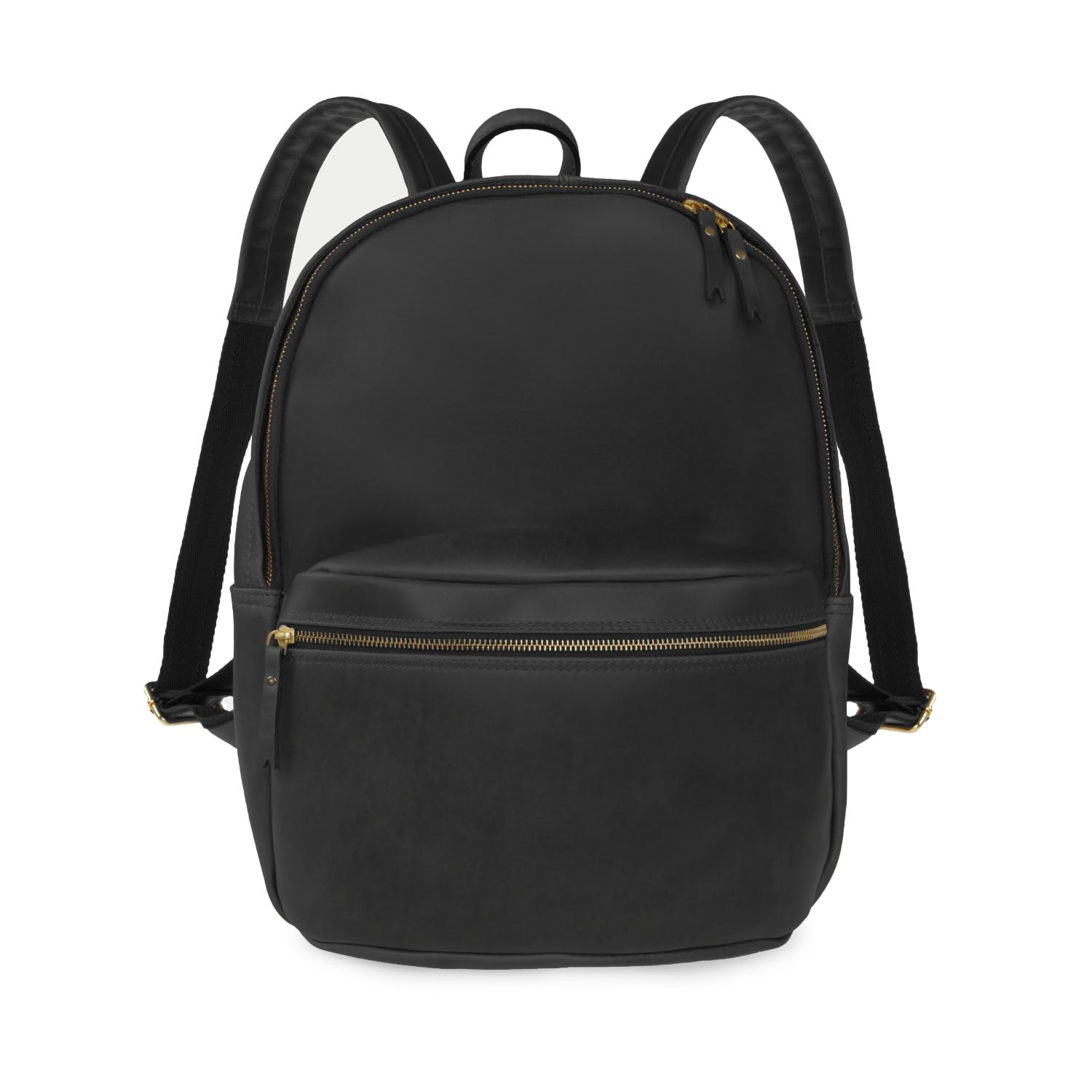 black leather backpack men