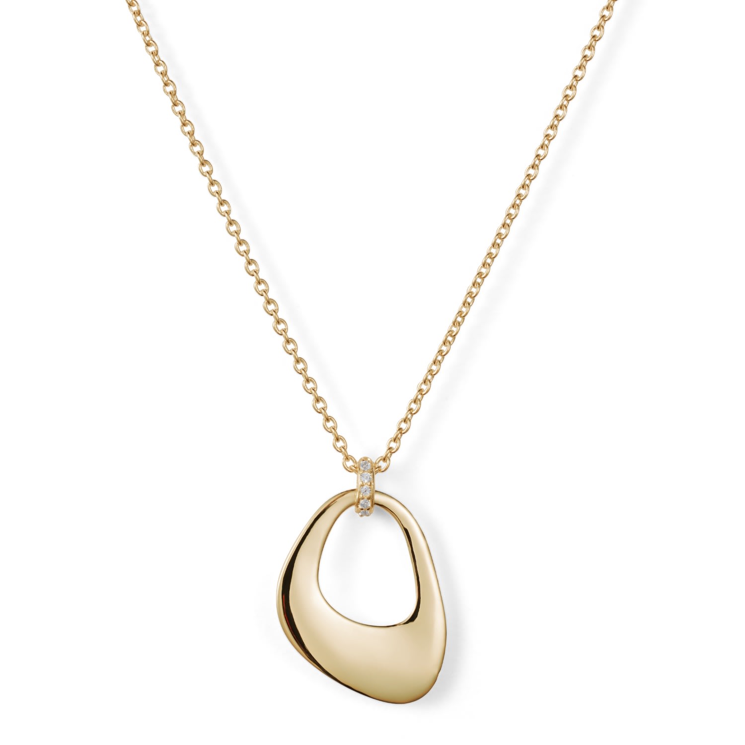 Toolally Women's Pebble Drop Pendant Necklace - Gold In Gold