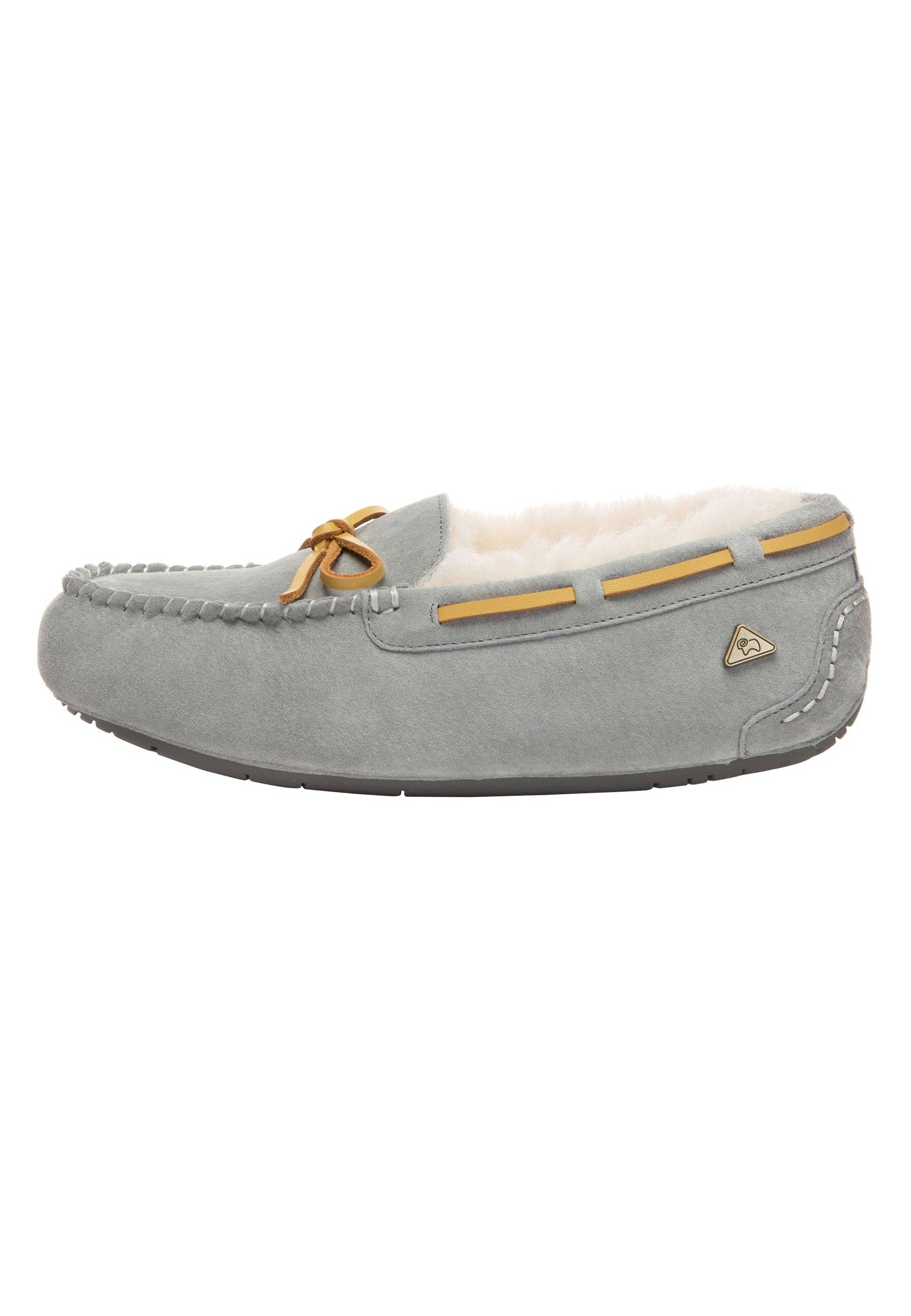 Everau Australia Women's Crested Leather Loafers In Goatgrey In Gray