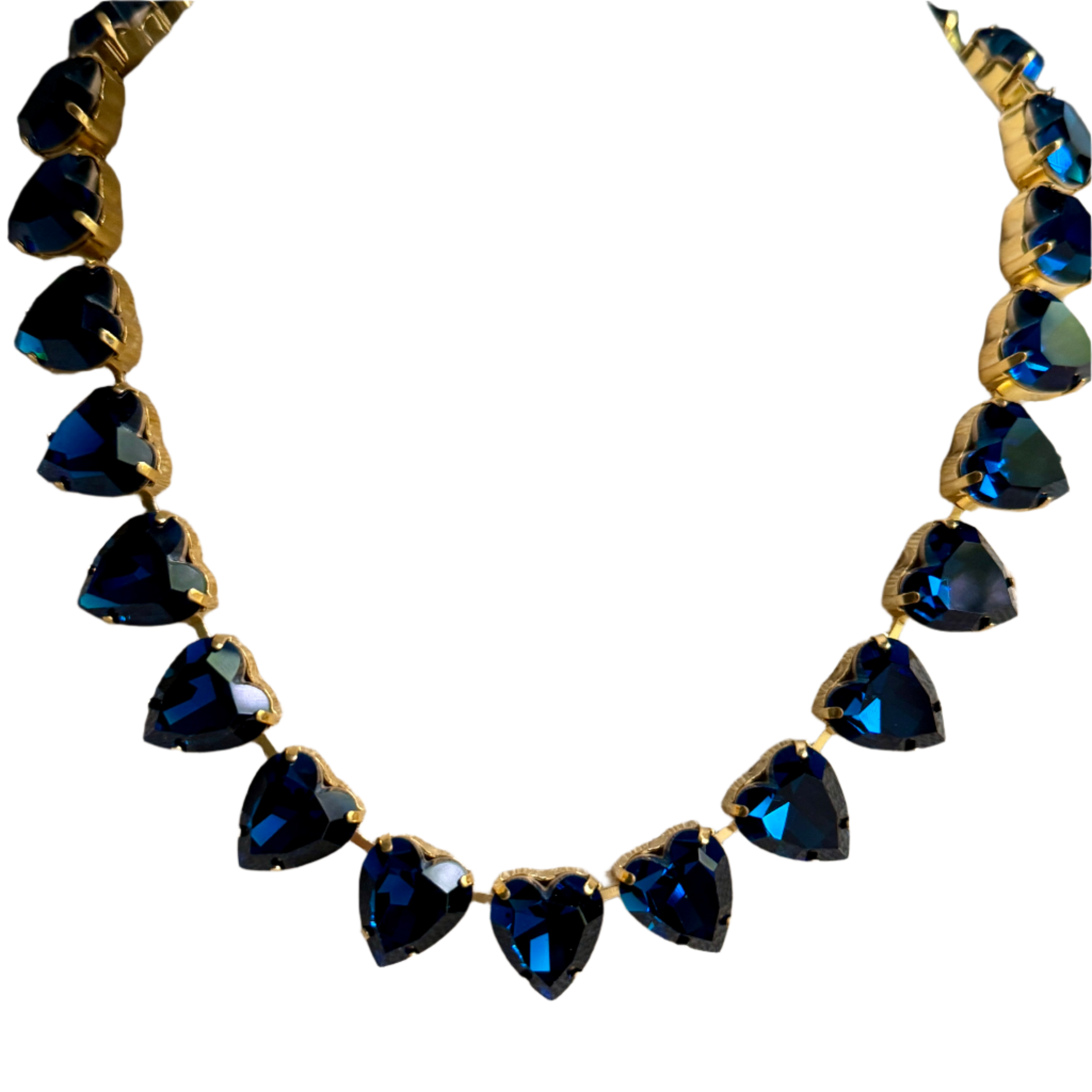 Laura Gray Women's Grace Dark Blue Heart Necklace