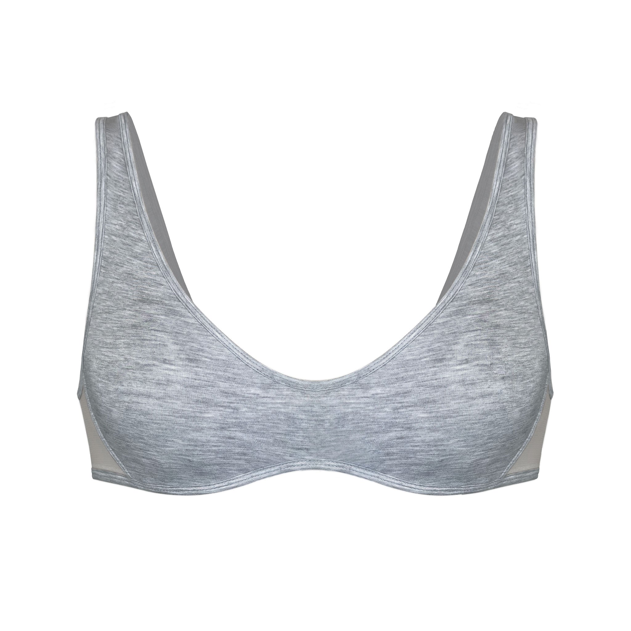 Monique Morin Lingerie Women's Grey Core Scoop Neck Bralette Fog In Grey