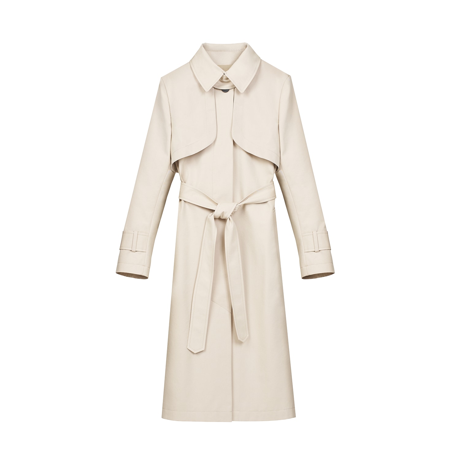 Inavati Women's Neutrals Fitted Beige Trench Coat