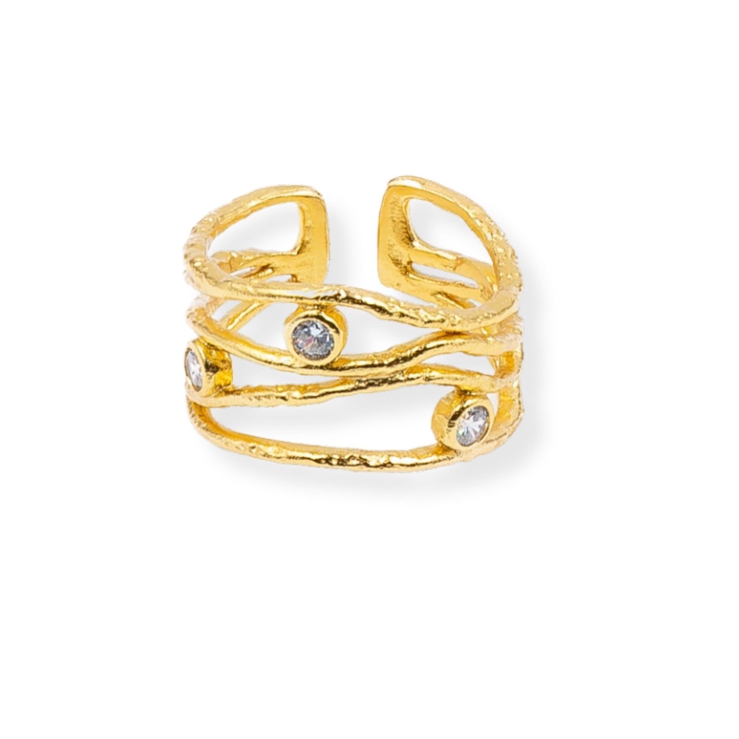 Martina Rozenberg Smira Jewelry Women's Gold Skinny Ring
