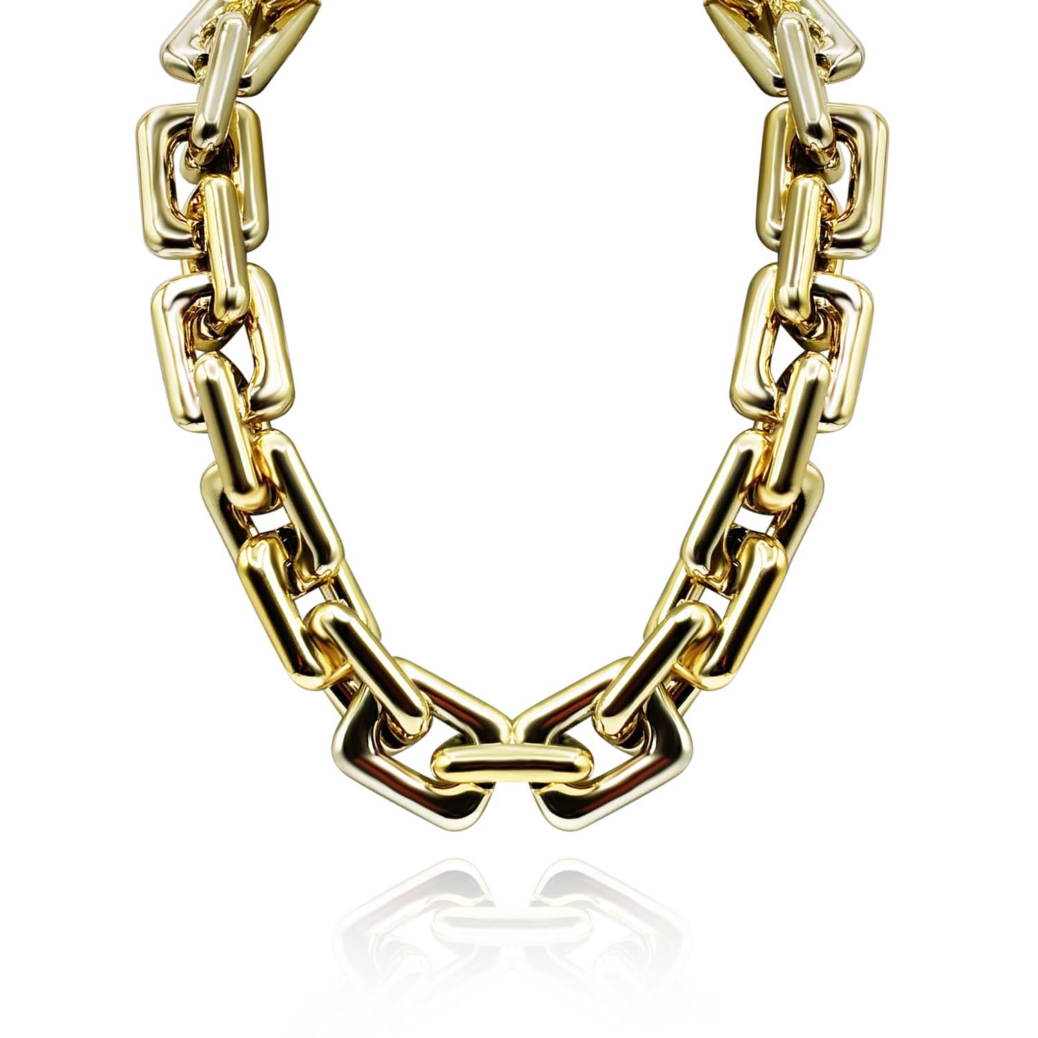 Michael Nash Jewelry Women's Gold  Rectangle Link Resin Chain Necklace