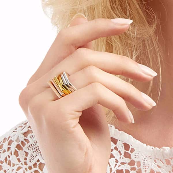 Neola Minerva Sterling Silver Stacking Ring In Stacking