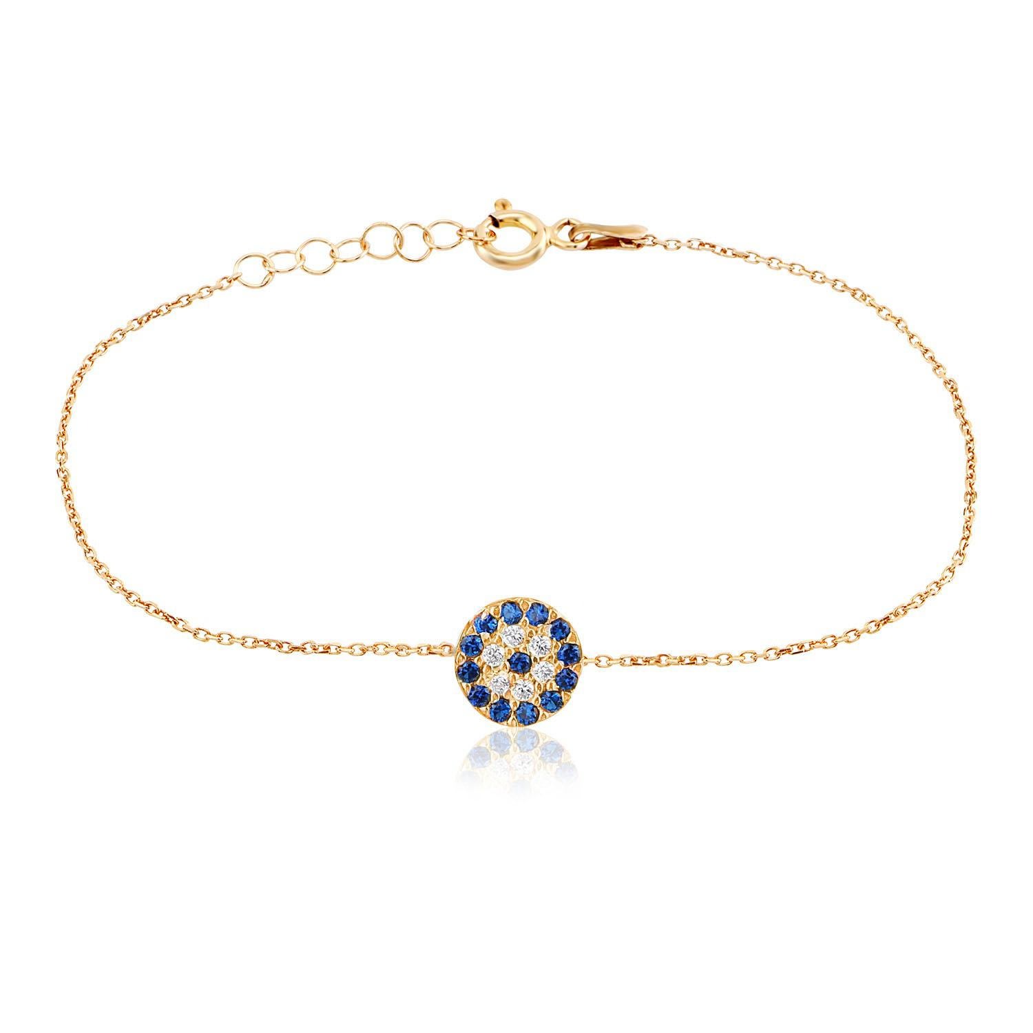 By Eda Dogan Women's Mini Charm Evil Eye Bracelet Gold In Gold