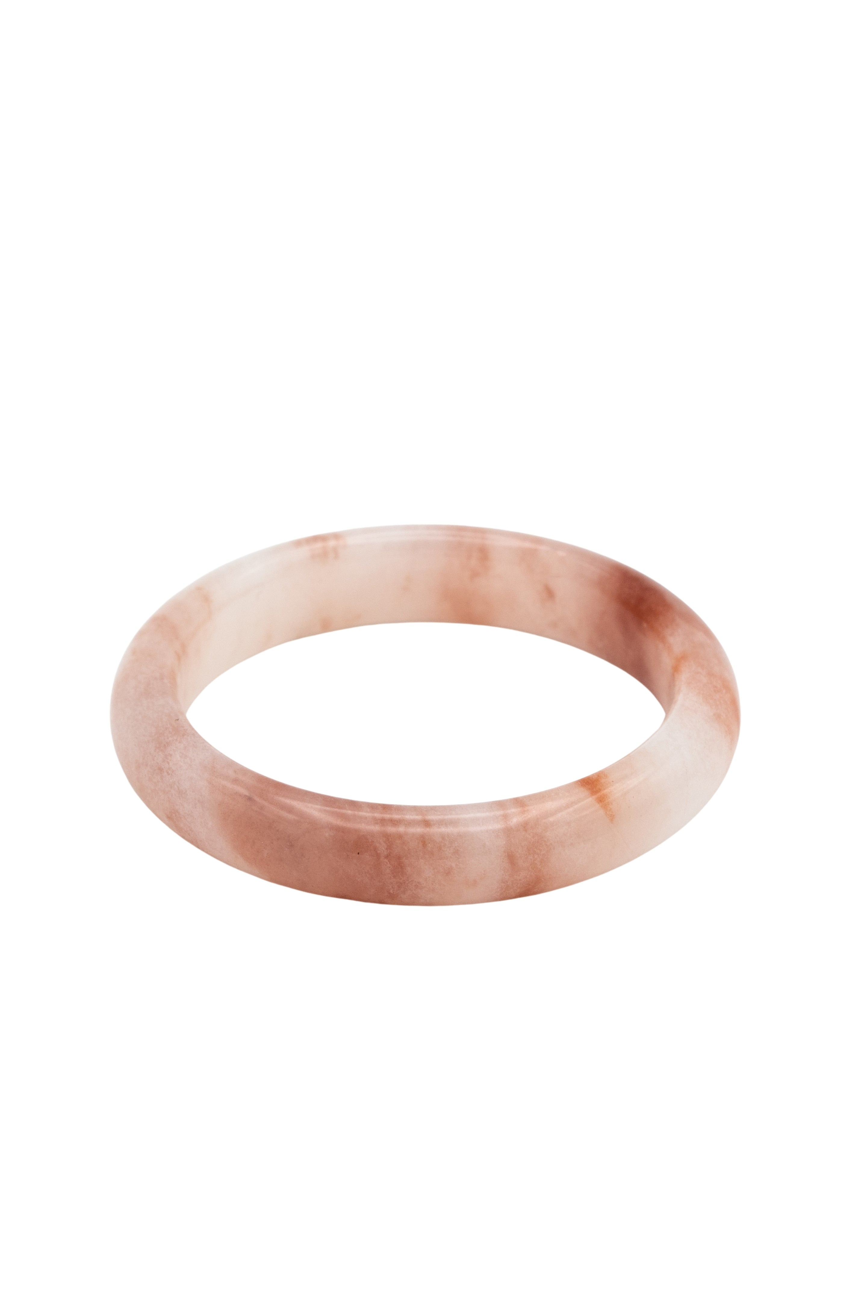 Seree Women's Peach Blossom Pink Jade Stone Bangle In Pink