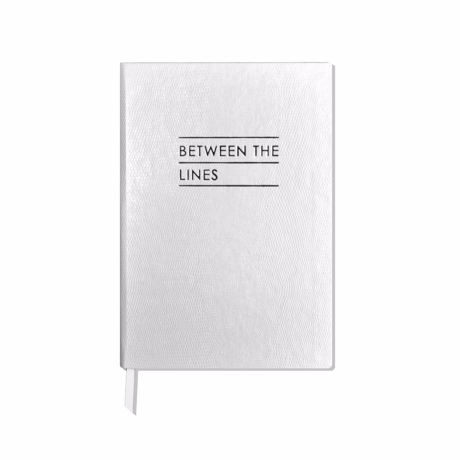 Between The Lines Notebook White Regular Sloane Stationery