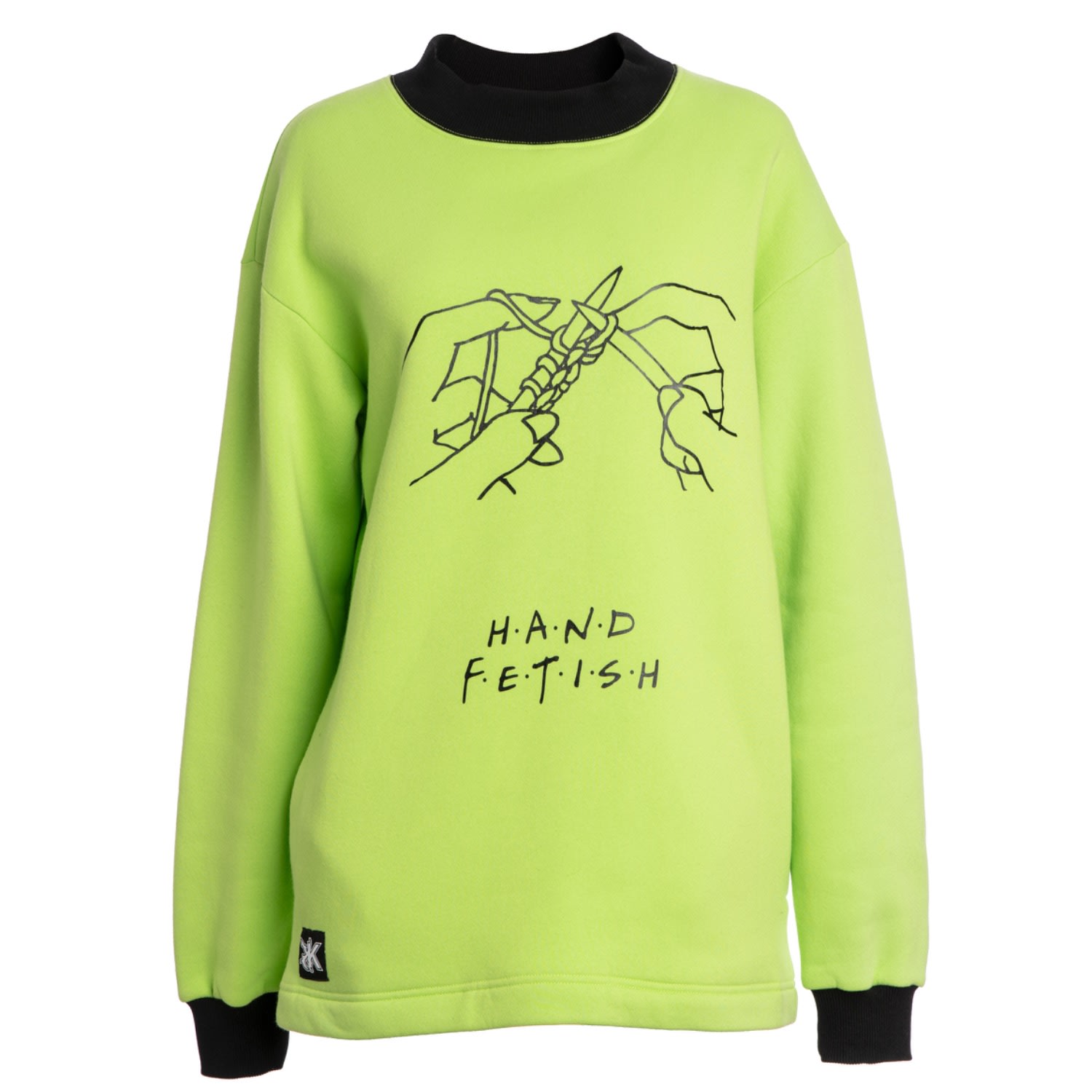 Kristel Kuslapuu Women's Green Hand Fetish Sweatshirt With Pockets