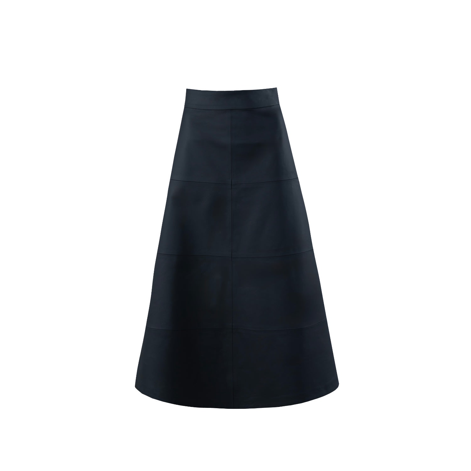 Vestiaire D'un Oiseau Libre Women's Black Leather Midi Skirt In Black