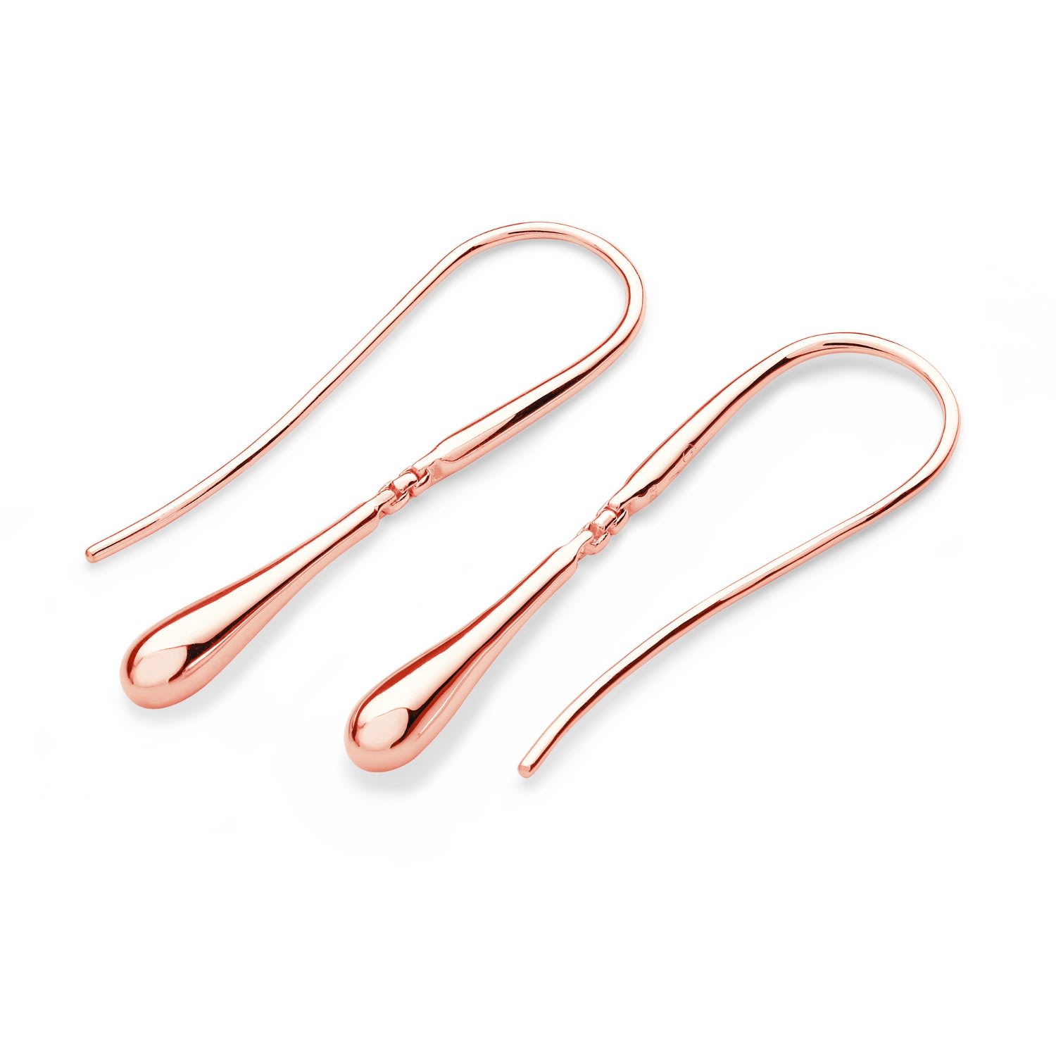 Women’s Single Drop Earrings In Rose Gold Vermeil Lucy Quartermaine