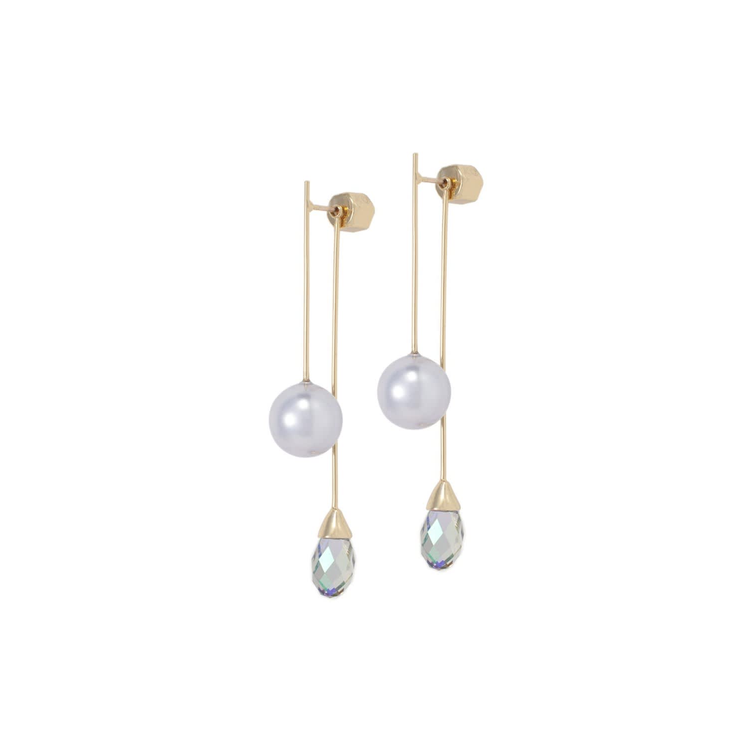 Ll Minimalist Earrings With Crystal O Yang Wolf Badger