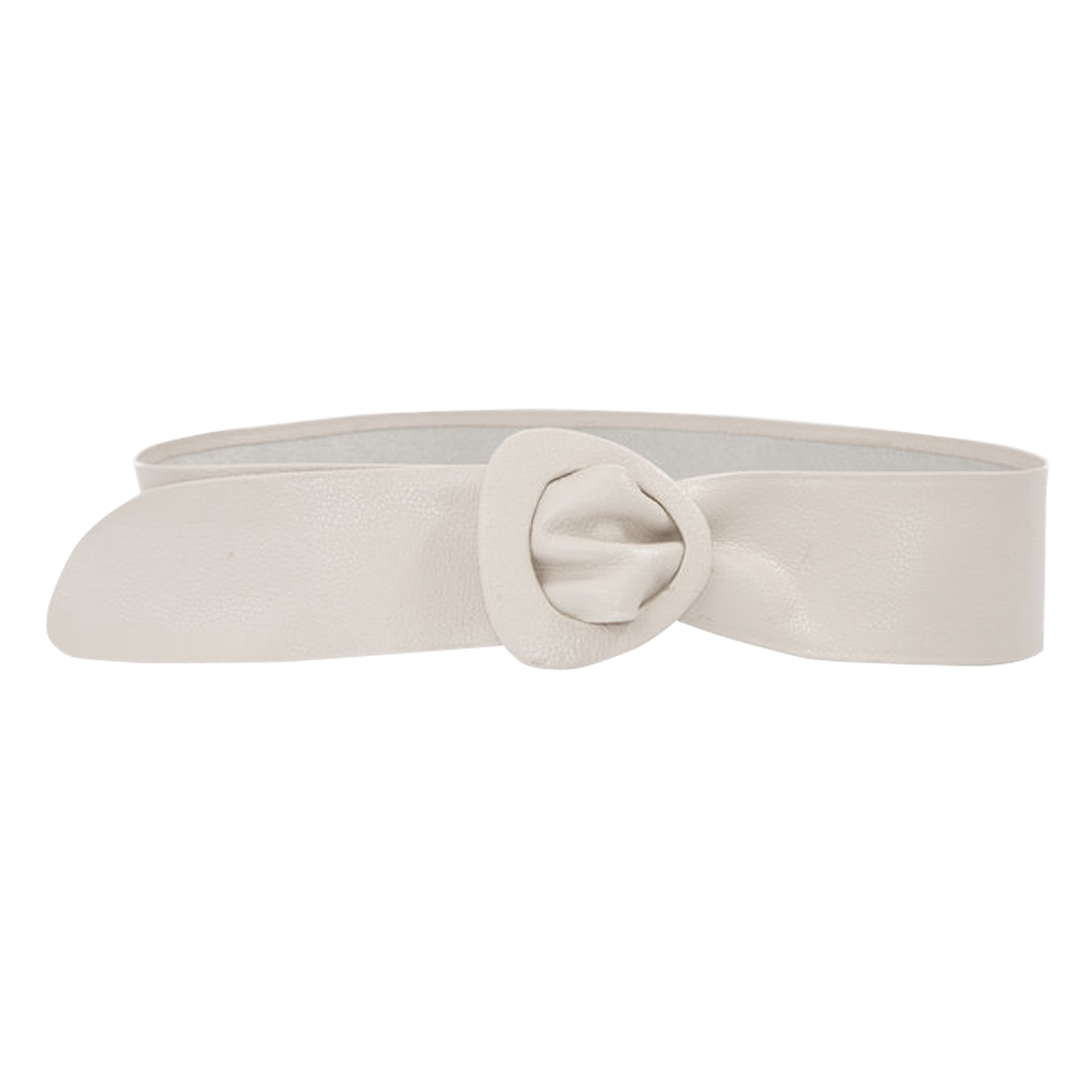 Women’s Wide Triangle Buckle Belt - Off White One Size Beltbe