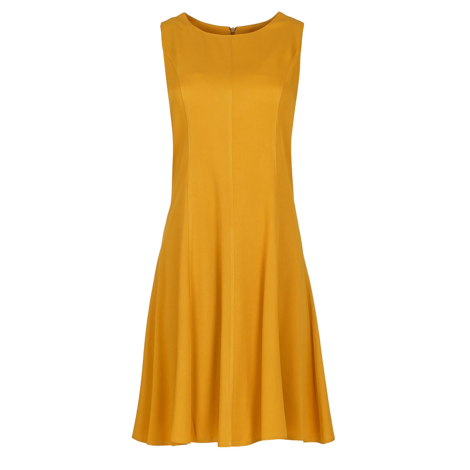 Conquista Women's Yellow / Orange Mustard Colour Cloche Dress In Yellow/orange