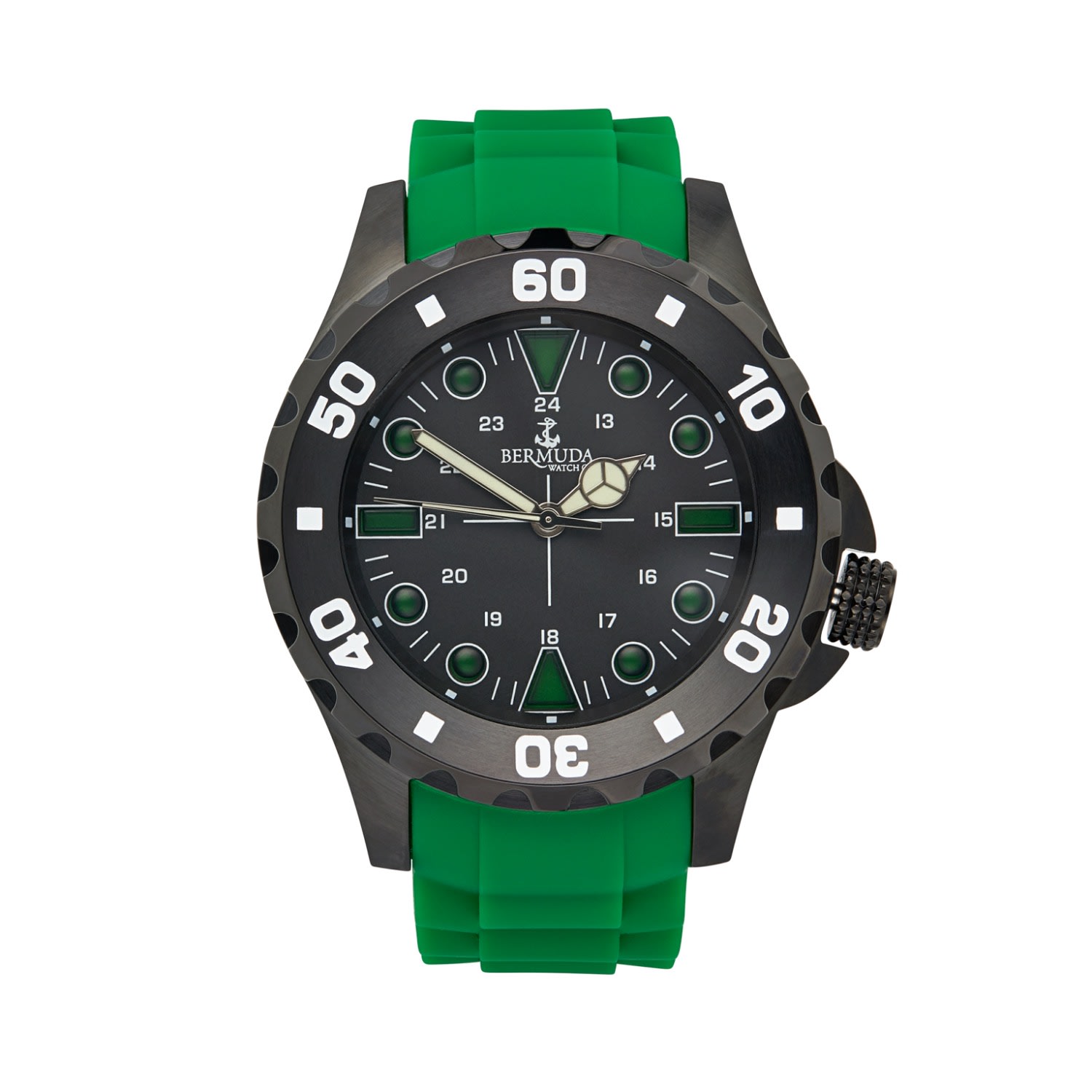 Bermuda Watch Company Bermuda Watch Co Shelly Bay Smart Light Green & Black Watch Mens Regular Price In Green