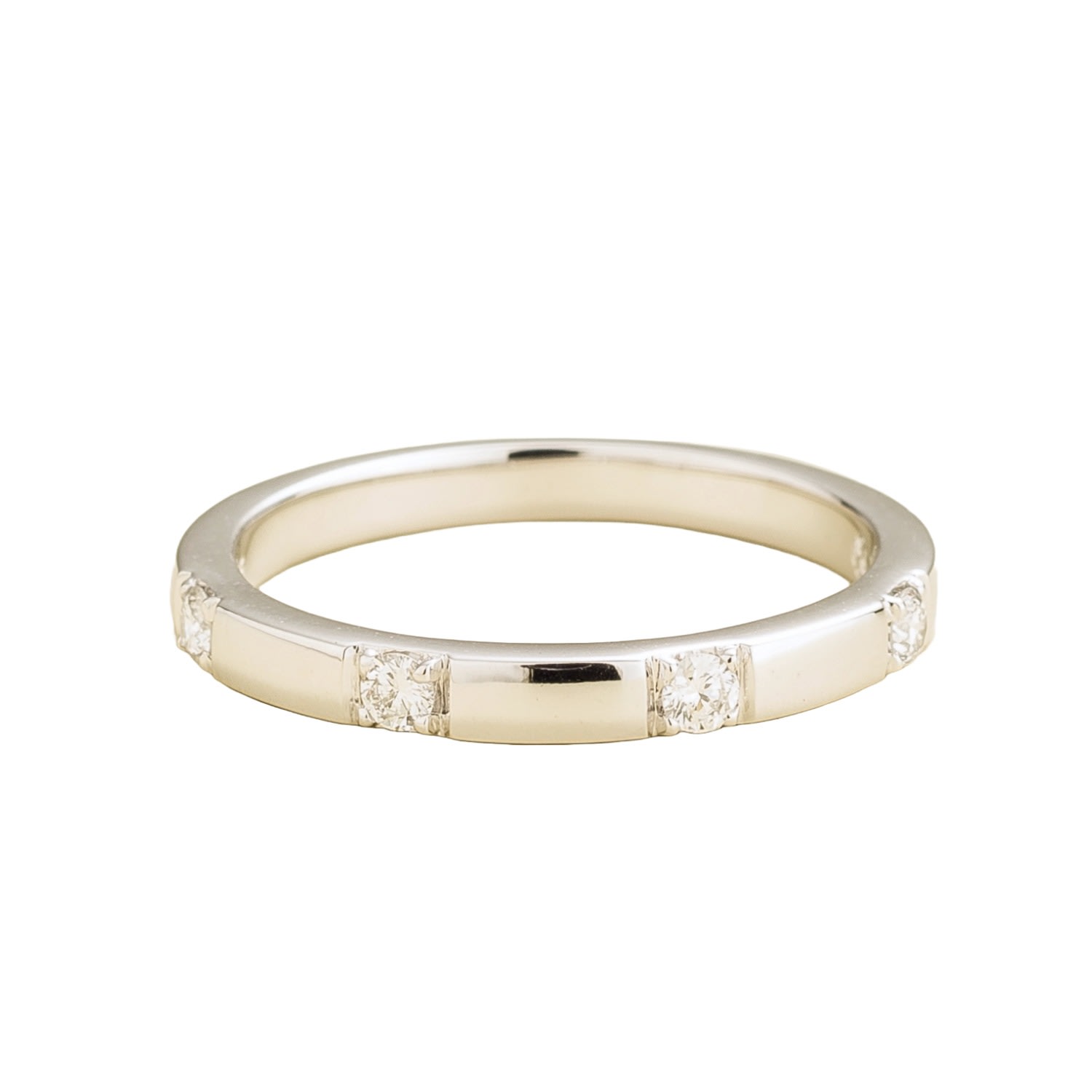 Juvetti Women's White / Silver Balans White Gold Ring Set With Diamond In Gray