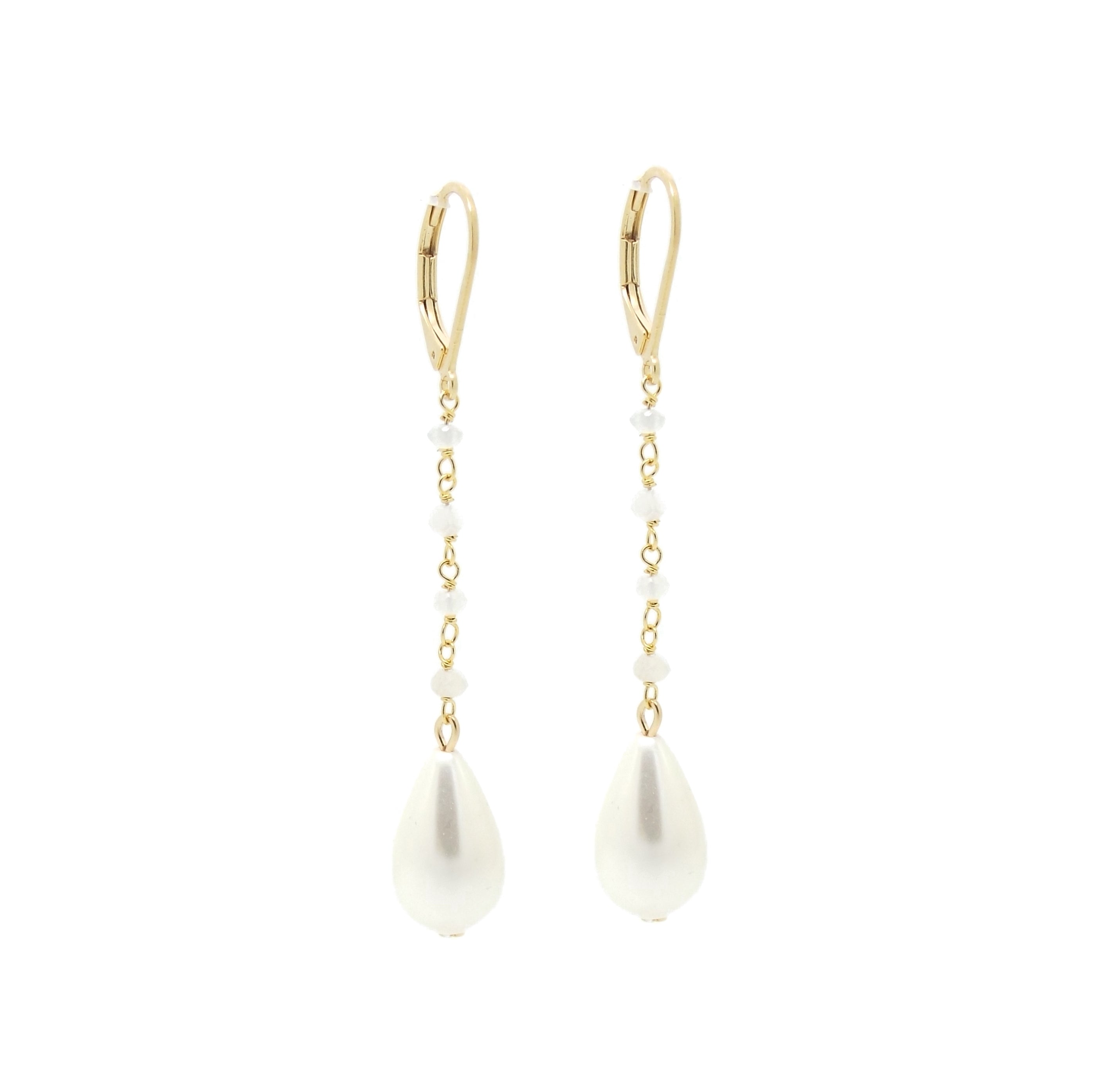 Women’s Gold / White / Neutrals Virgo Moon Earrings Salome