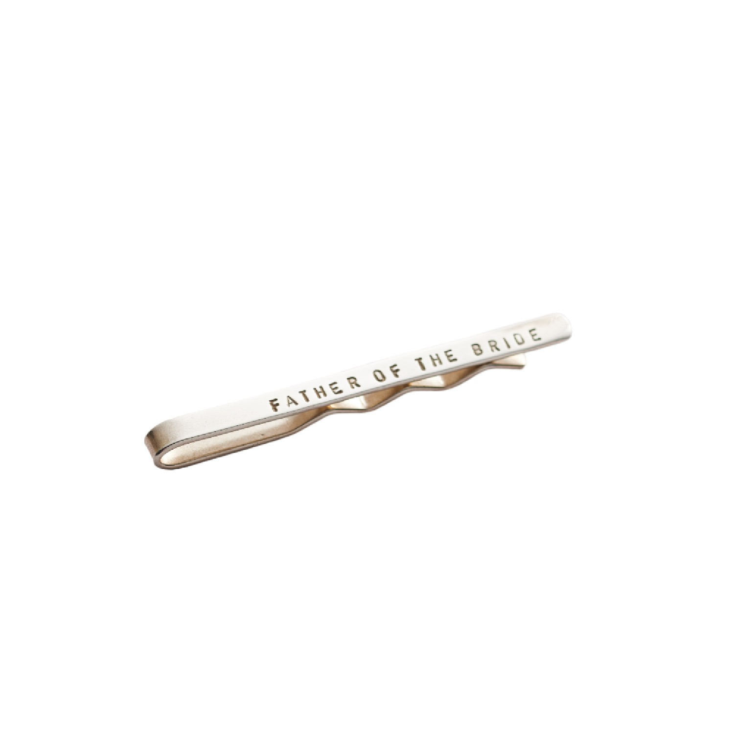 Men's Sterling Silver Father Of The Bride Wedding Tie Clip | Posh Totty Designs