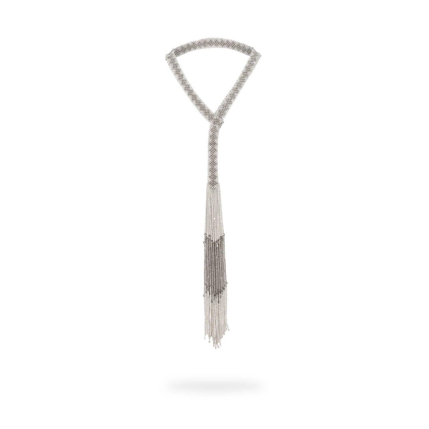 Kuu Women's Cintilla - Long Necklace - Platinum, Silver In Gray