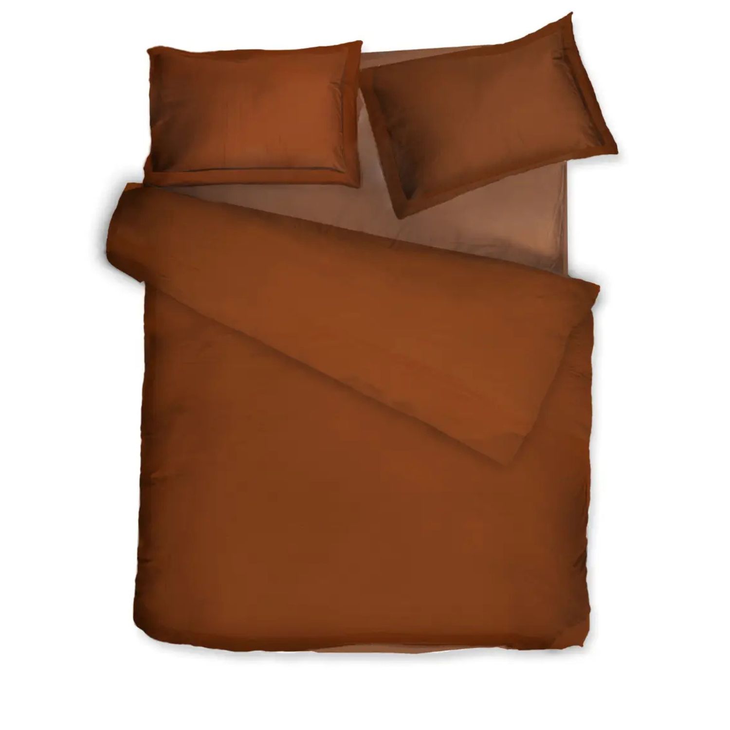 Decoflux Home Yellow / Orange Cotton Bedding Set Terracotta Uk Single, Us Twin In Orange