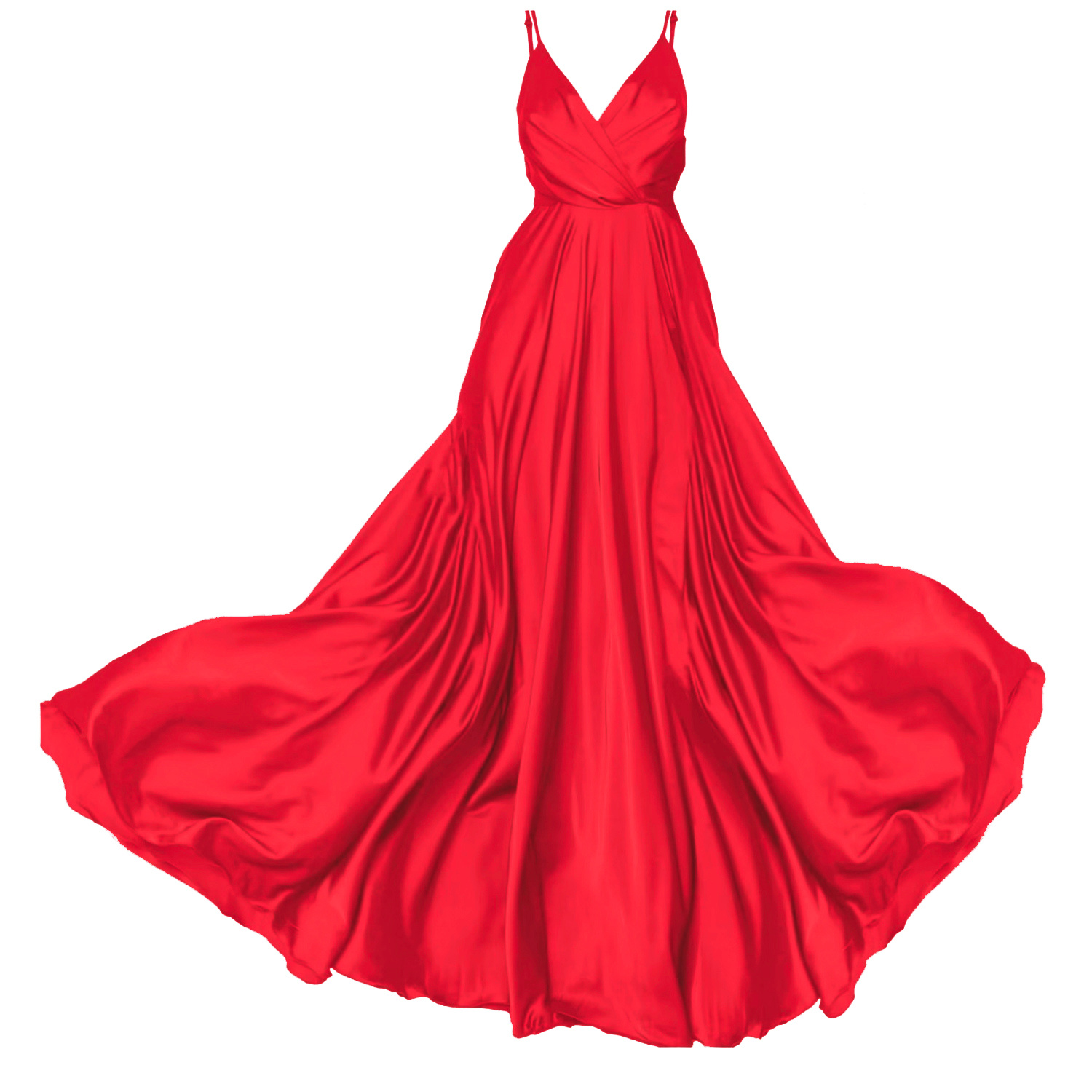Angelika Jozefczyk Women's Red Satin Long Evening Dress – Backless, Gown For Weddings & Galas In Red