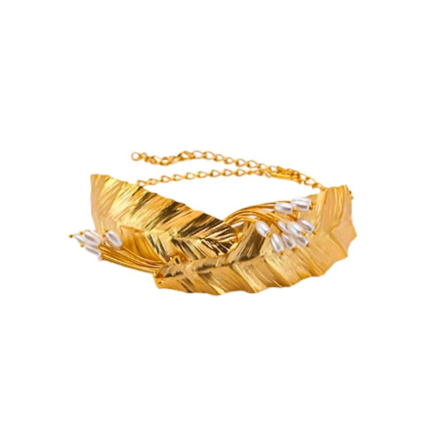 Meraki By Rashmi Bajaj Women's Gold Patram Linked Choker