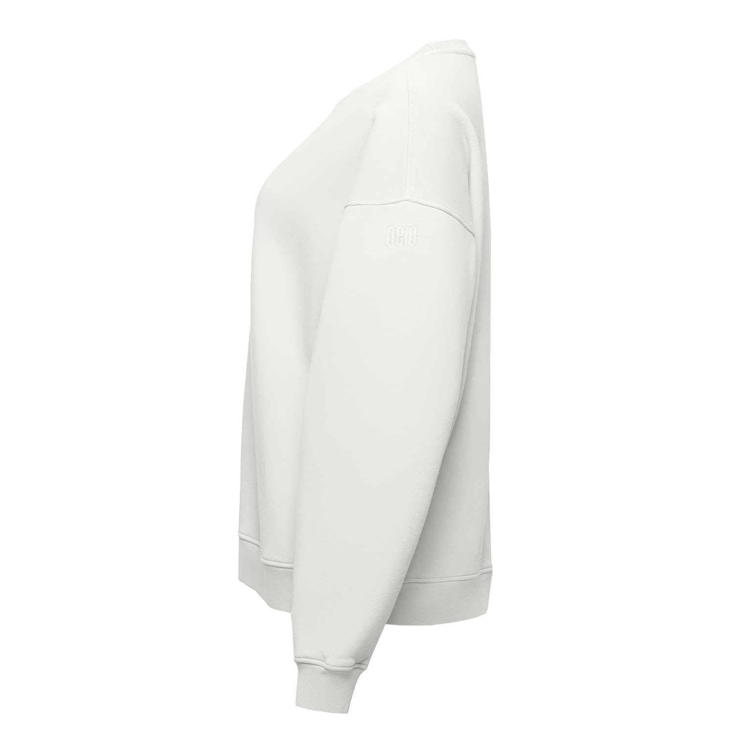 Ocio Leisurewear White Women's Oversized Crewneck In Supermoon In White