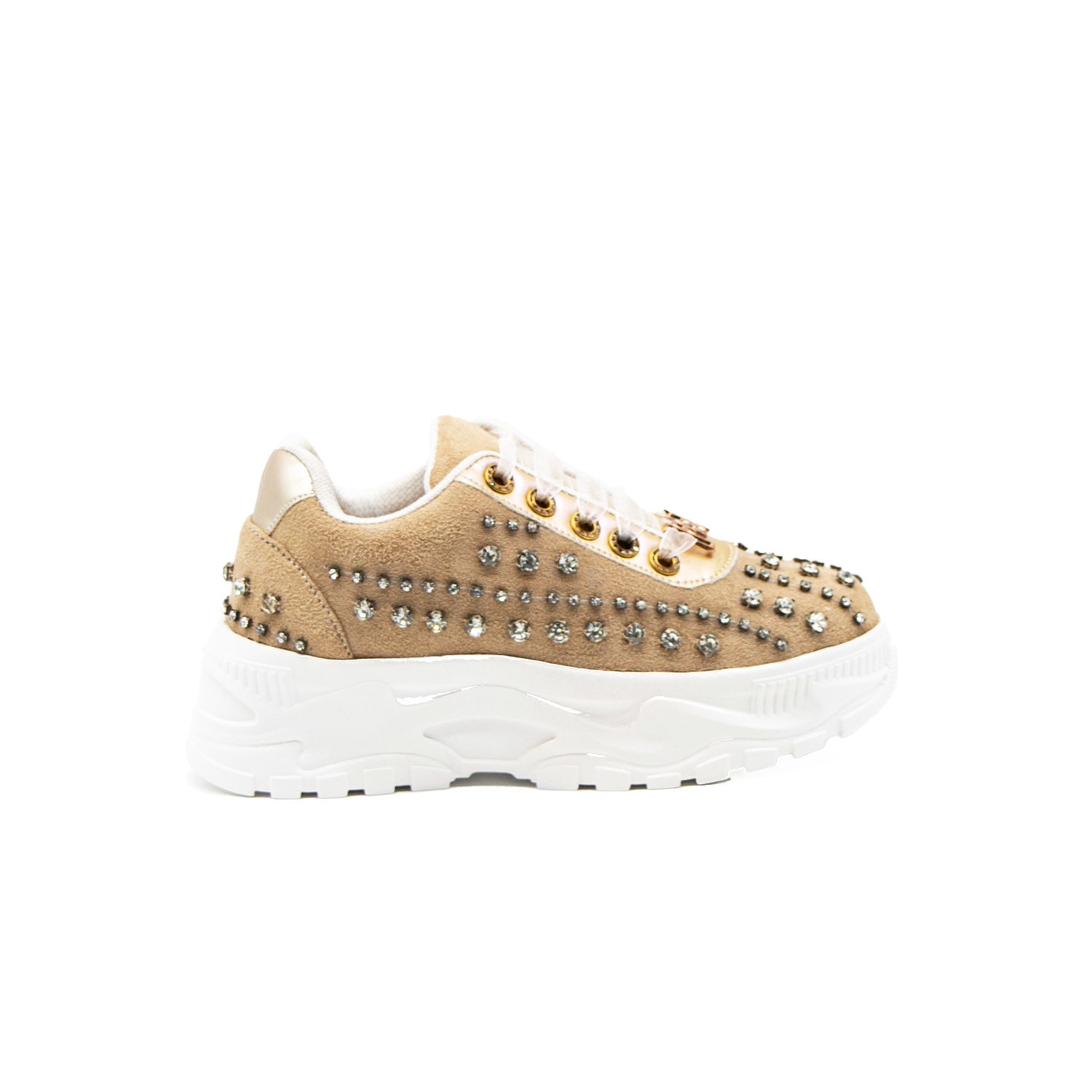 Rettrose Women's Neutrals The Eden Luxury Desert Storm Satin Handmade Embellished Trainers In Black