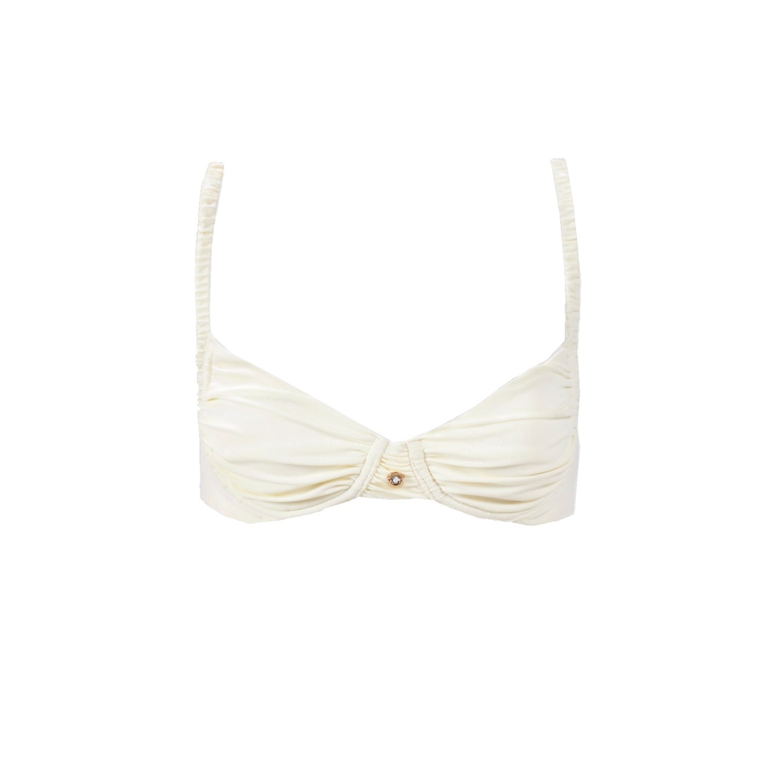 Decolet The Label Women's White Ariel Underwire Bikini Top In Seashell In White