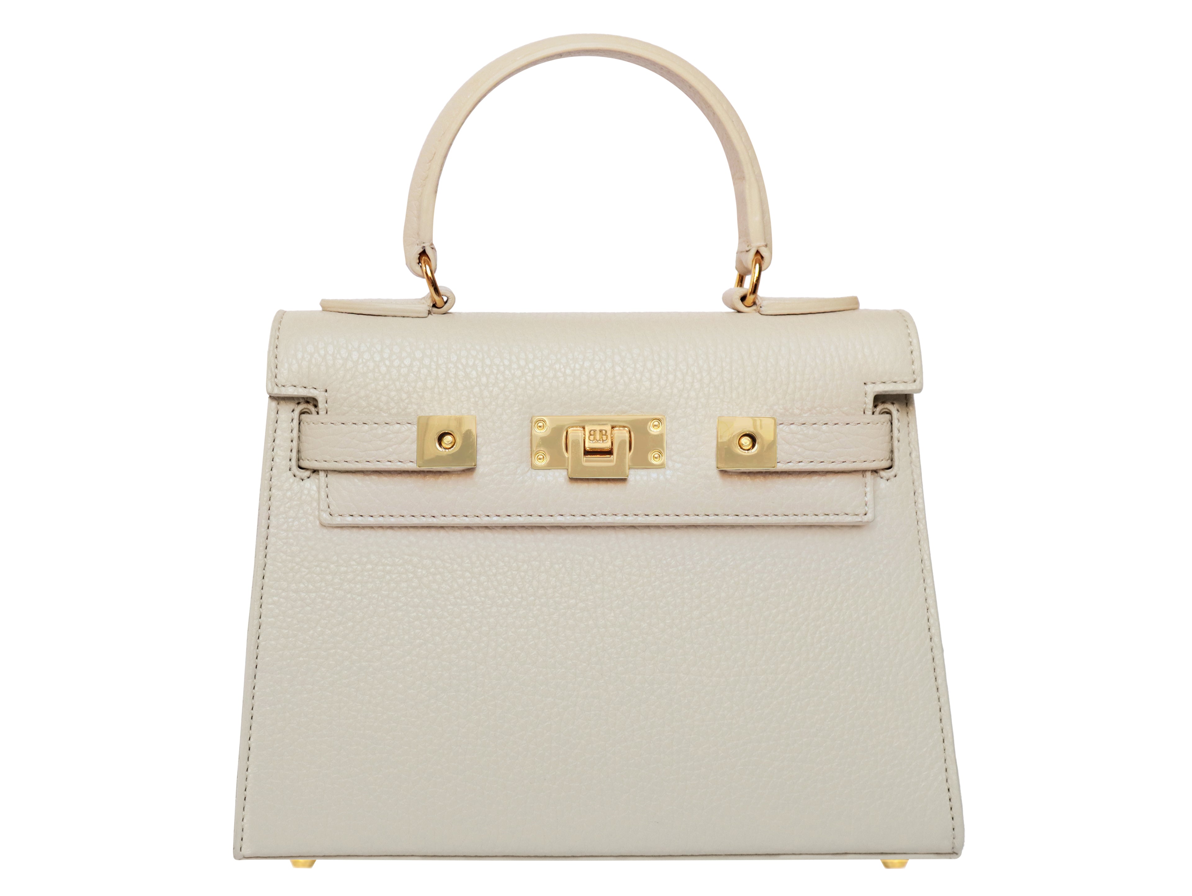 Women’s Neutrals Maya Midi Caribou Soft Grainy Print Calf Leather Handbag - Beige Lalage Beaumont