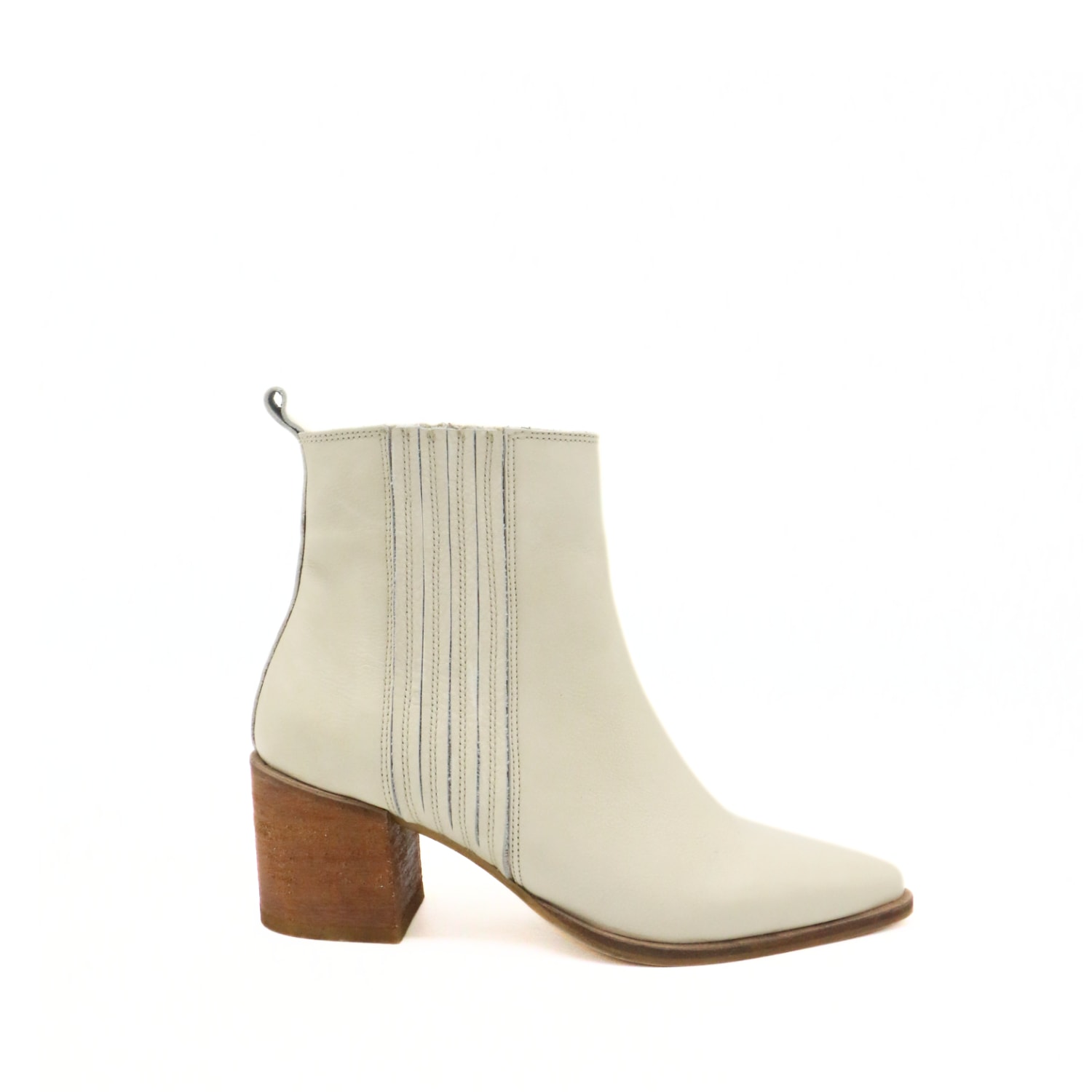 Women’s White Stagecoach Western Inspired Chelsea Booties In Ivory Leather 5 Uk Stivali New York