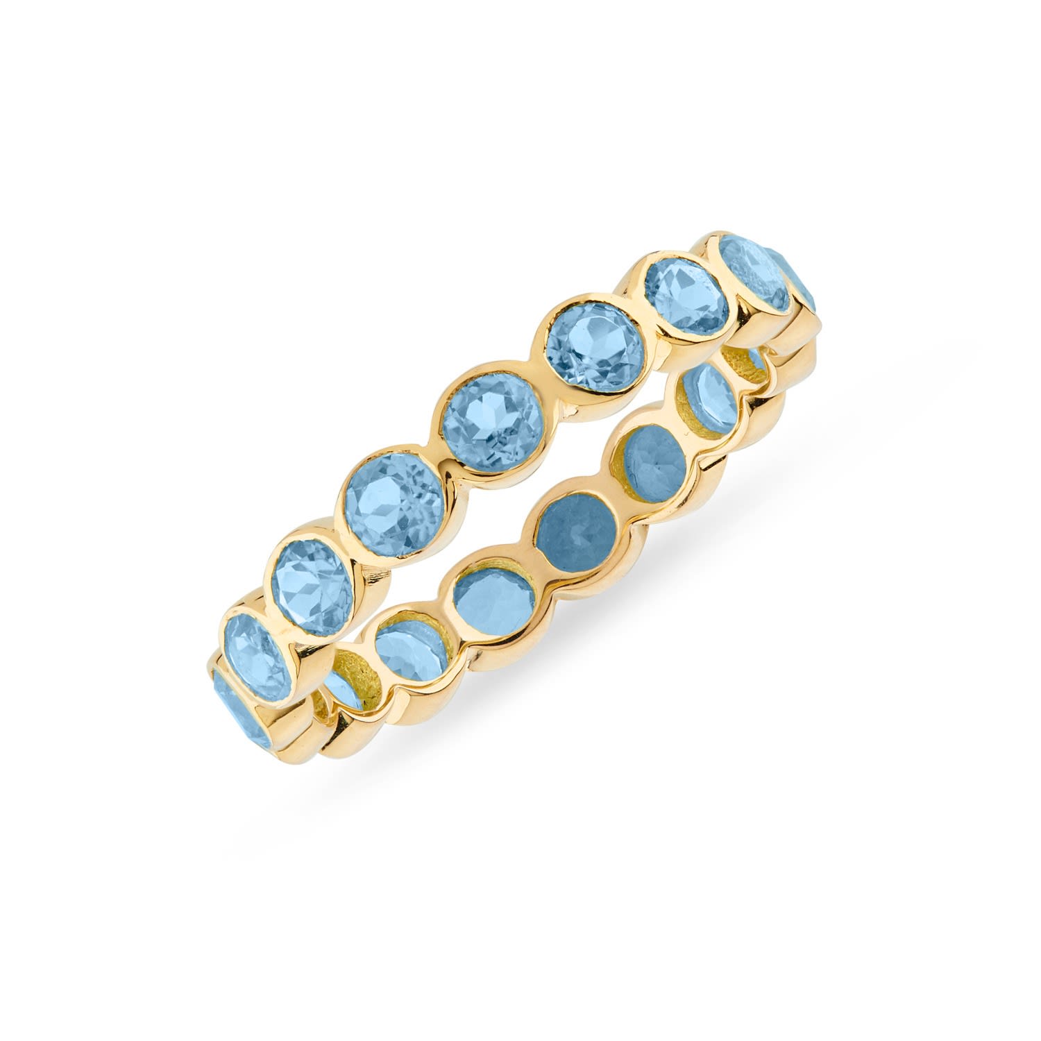 Women’s Ortigia Blue Topaz Gold Vermeil Ring Auree Jewellery