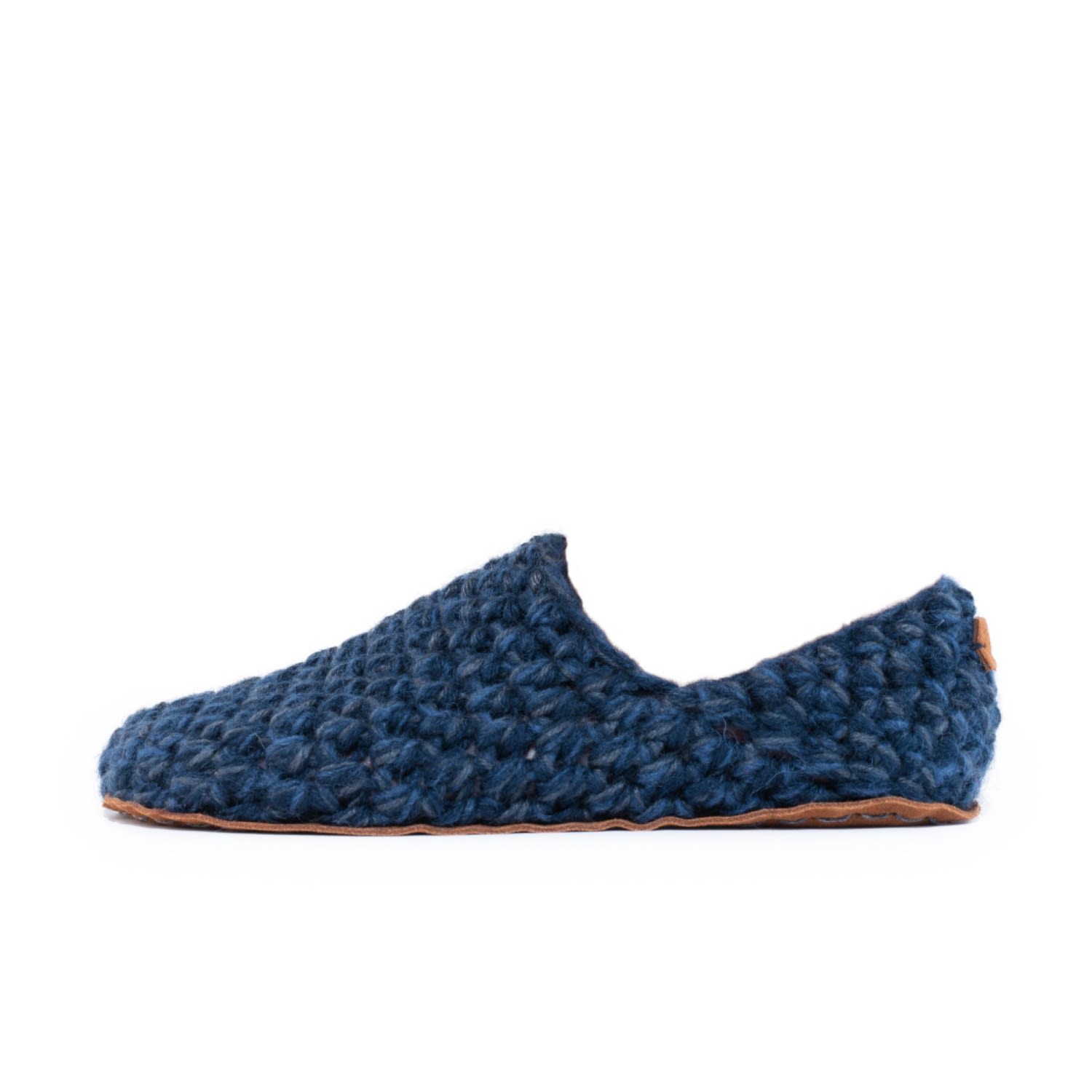 Kingdom Of Wow Men's Unisex Handmade Bamboo Wool Slippers In Midnight Blue In Blue