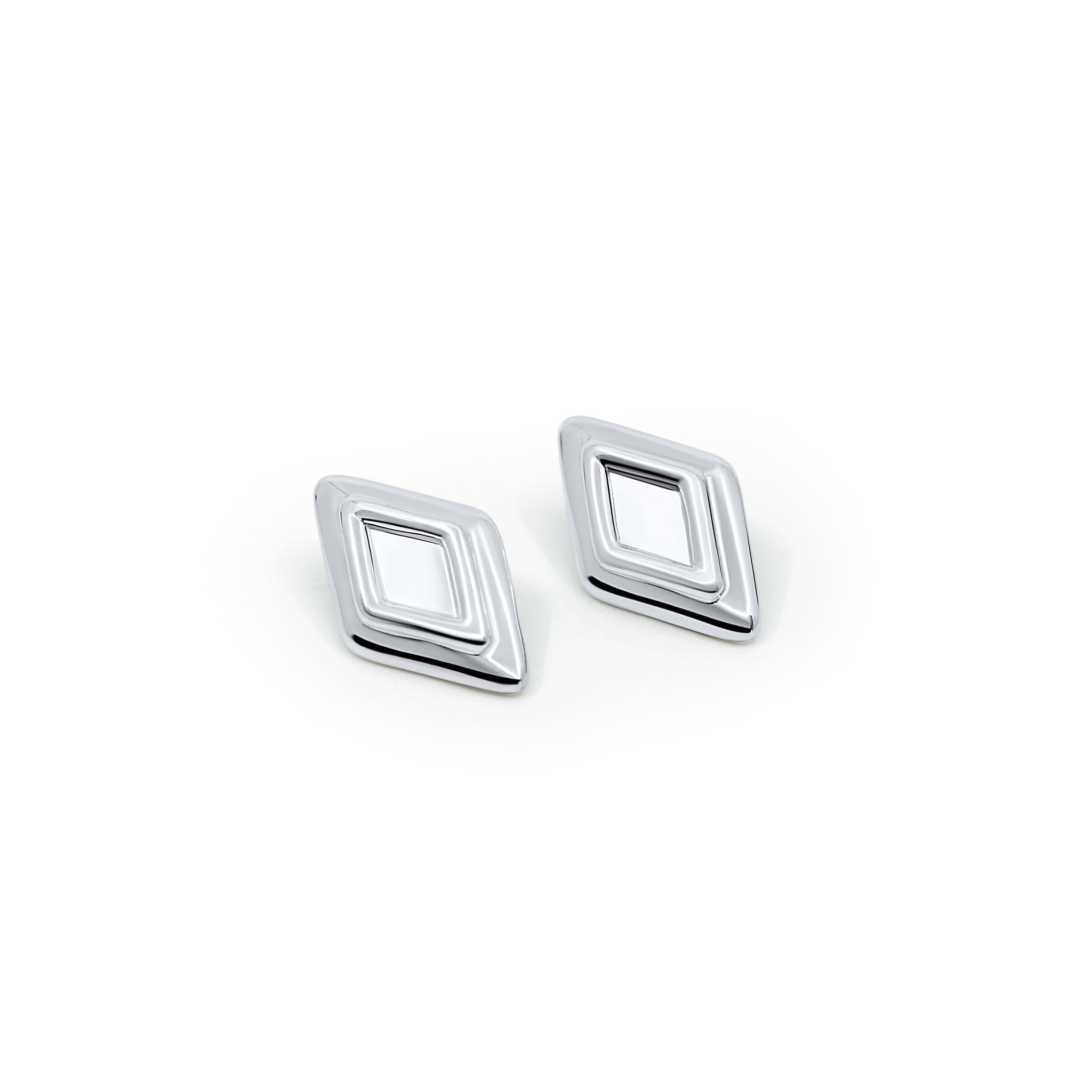 Rraine Jewelry Women's Large Classic Earrings - Silver In Silver
